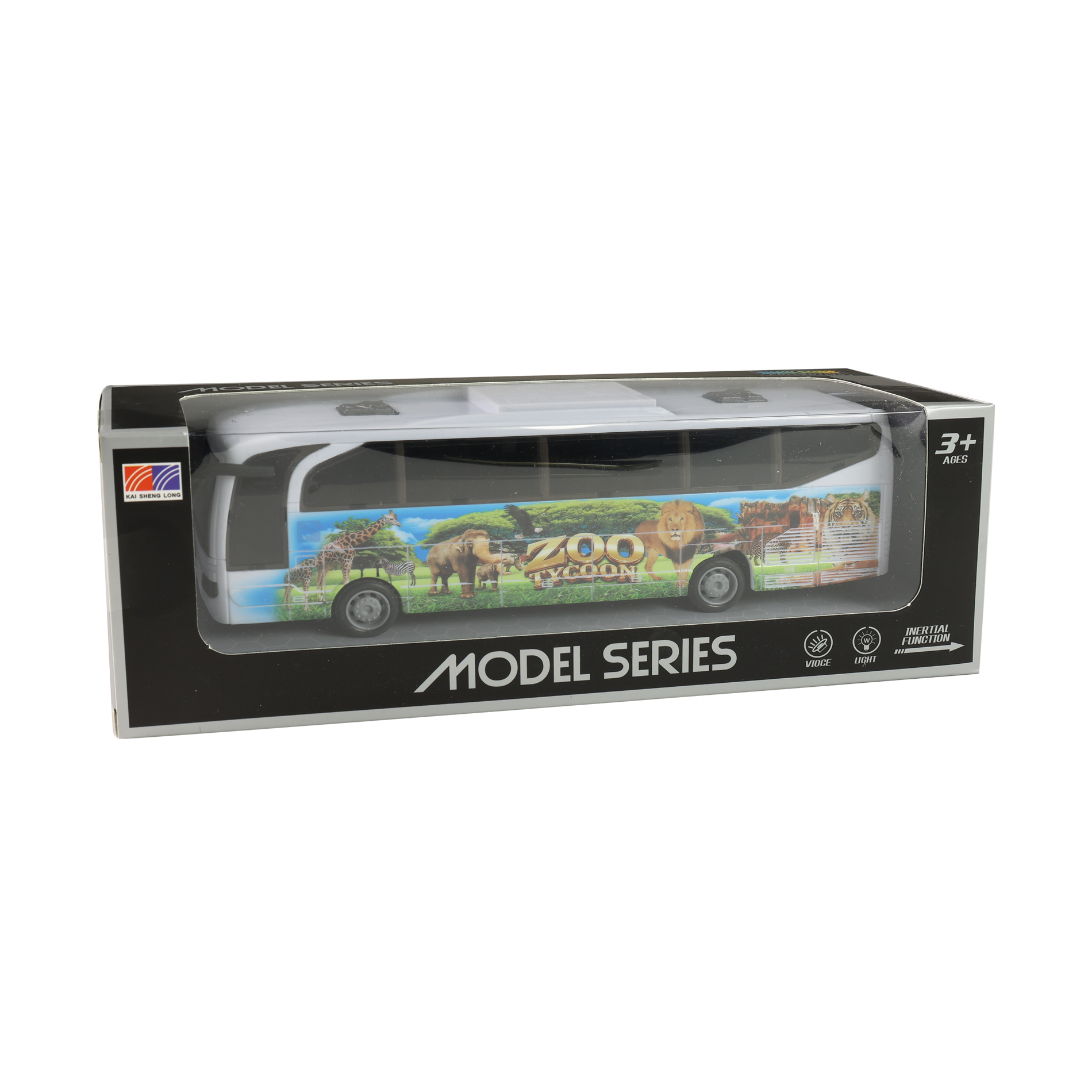 Autobus ZOO se zvukem a světlem 23 cm