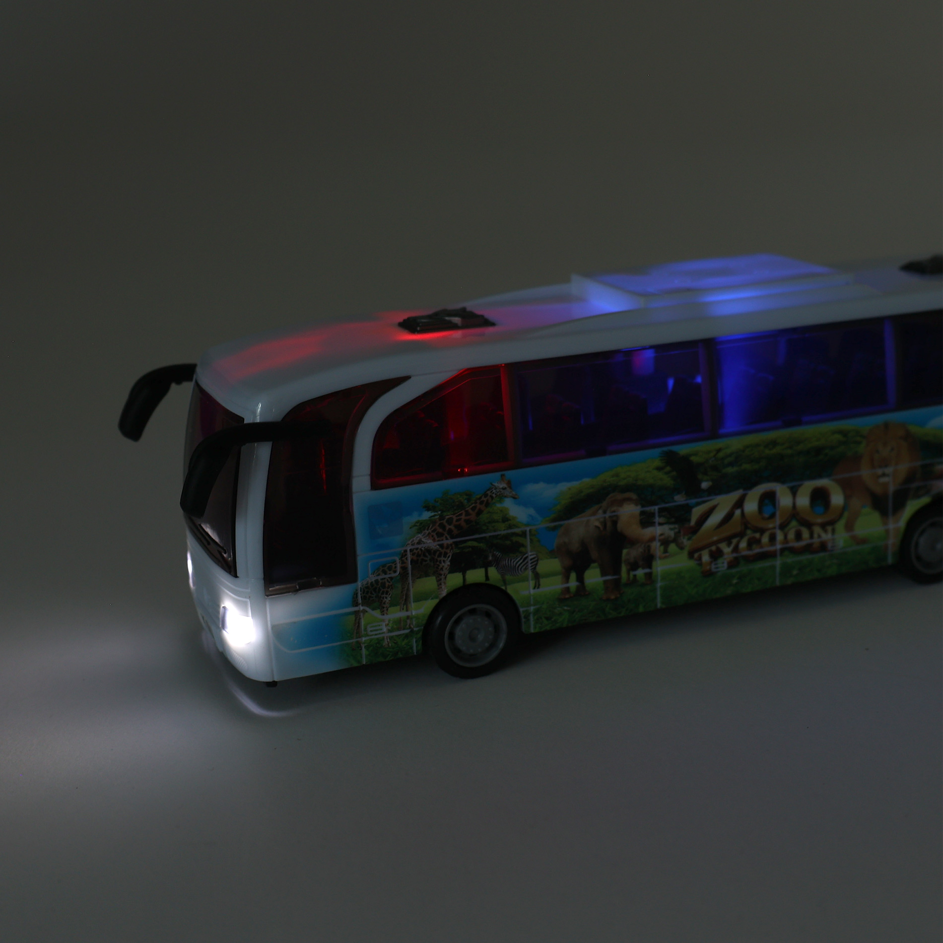 Autobus ZOO se zvukem a světlem 23 cm
