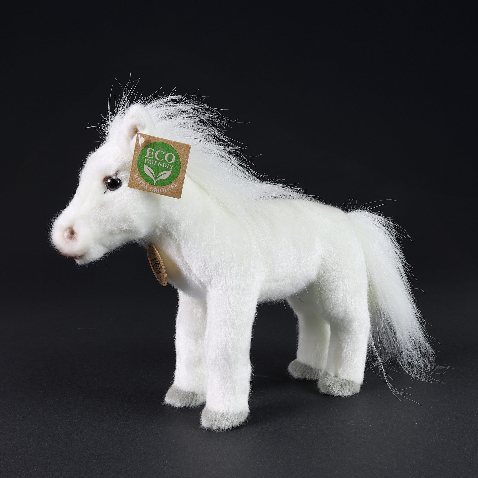 Plyšový kůň bílý 24 cm ECO-FRIENDLY
