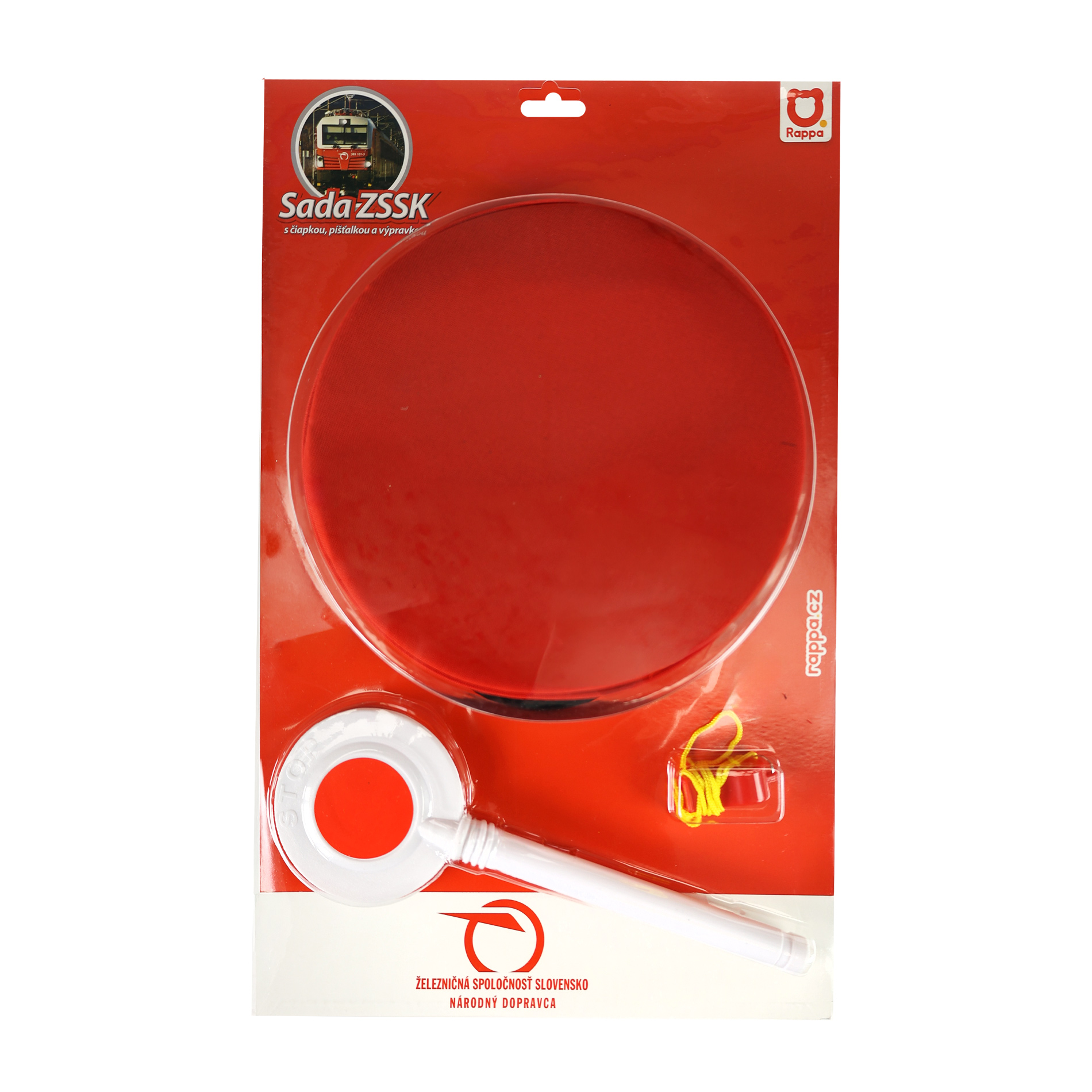 Sada Železniční společnost Slovensko s píšťalkou a terčíkem