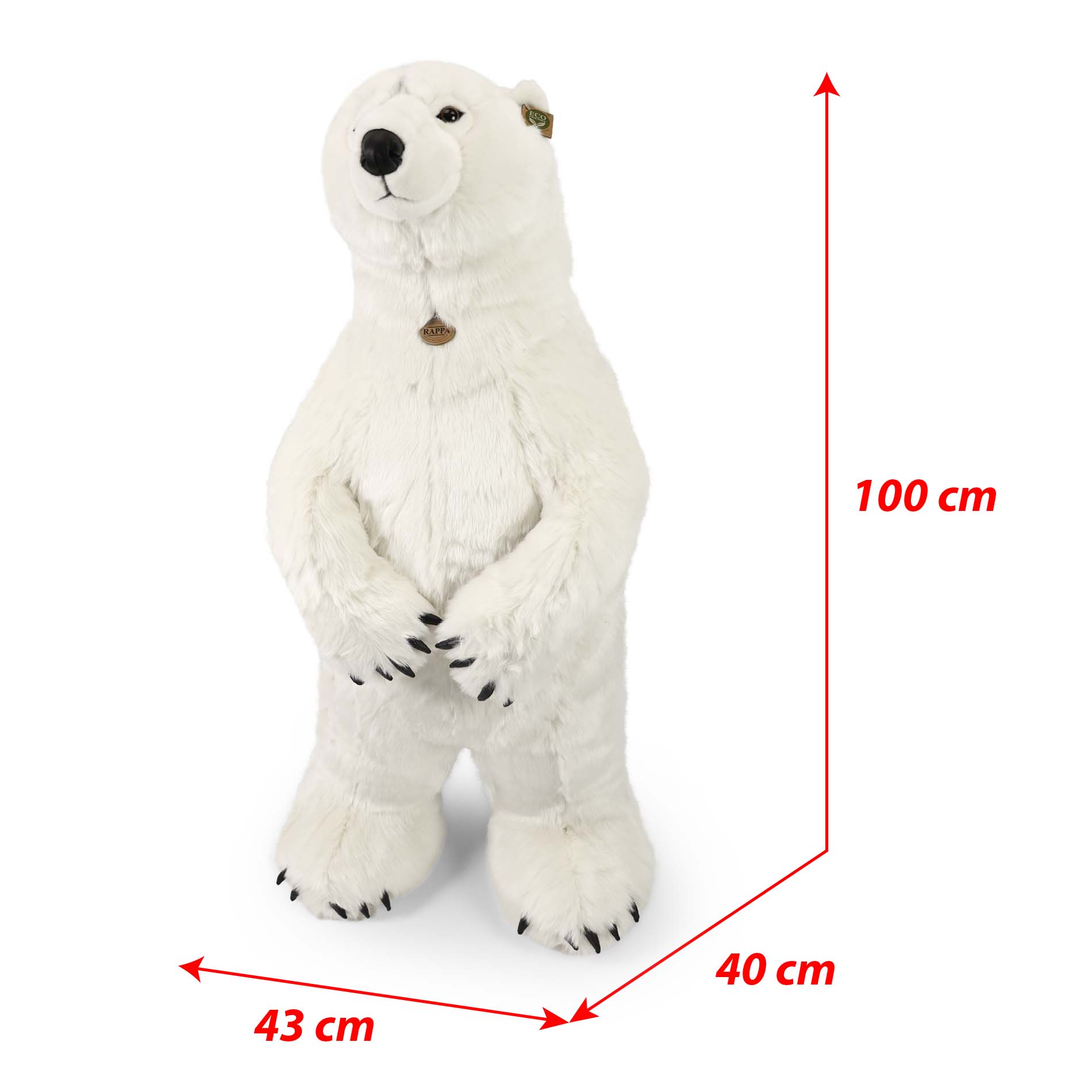 Plyšový medvěd lední 100 cm ECO-FRIENDLY