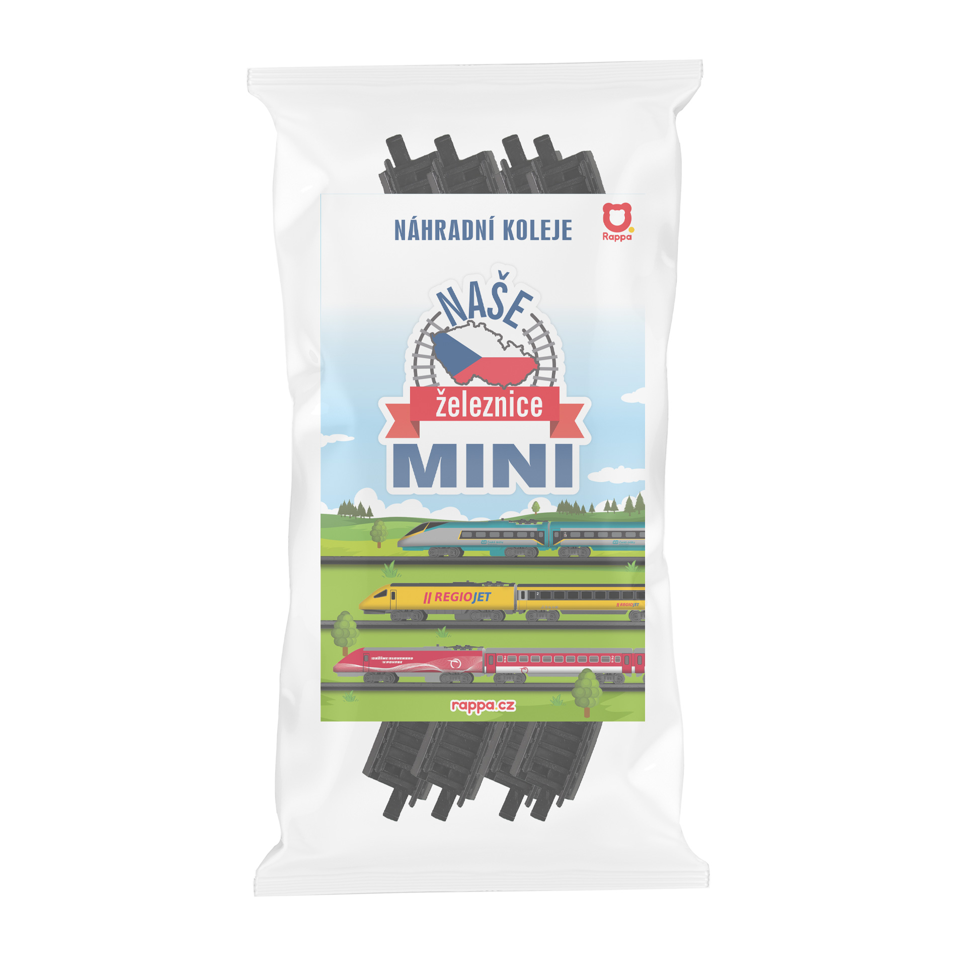 Koleje zahnuté - 4 ks pro MINI Naše železnice