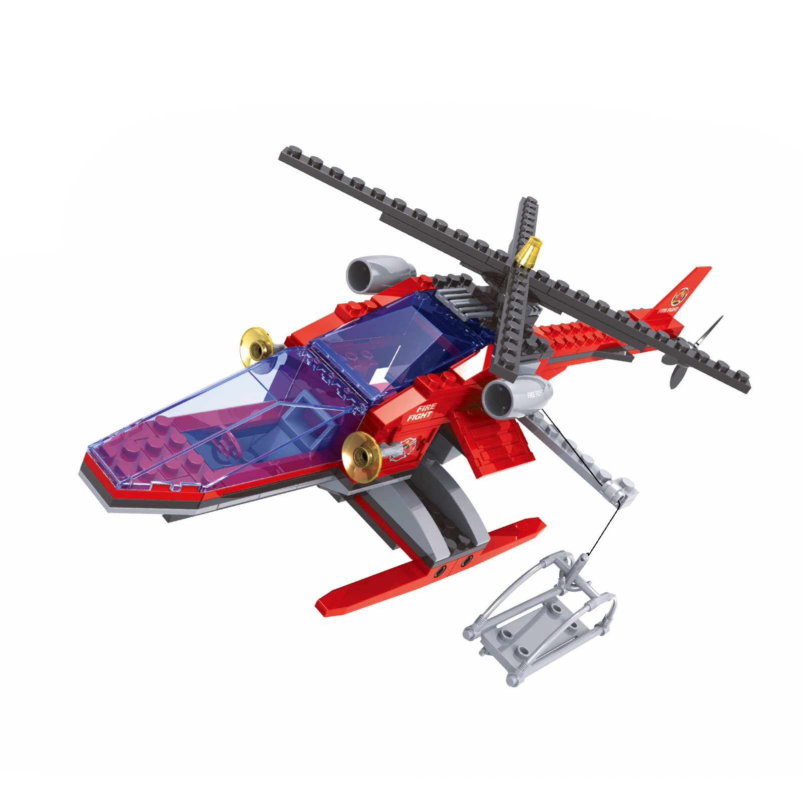 Kompatibilní stavebnice BLOXO hasiči helikoptéra 168 ks