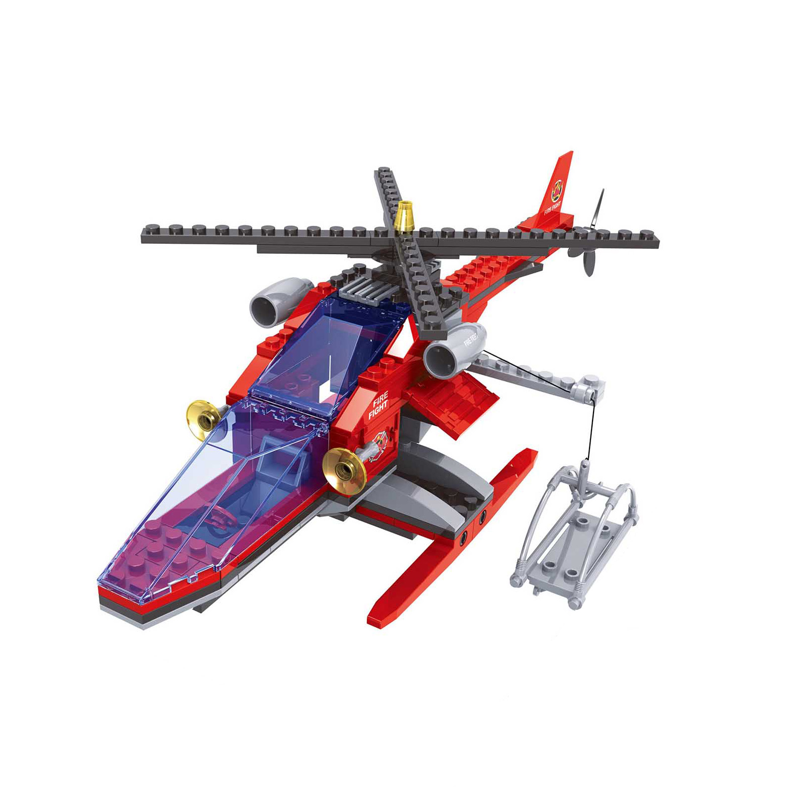 Kompatibilní stavebnice BLOXO hasiči helikoptéra 168 ks