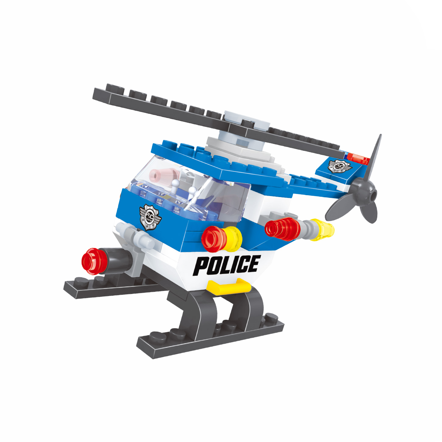 Kompatibilní stavebnice BLOXO policie helikoptéra 68 ks