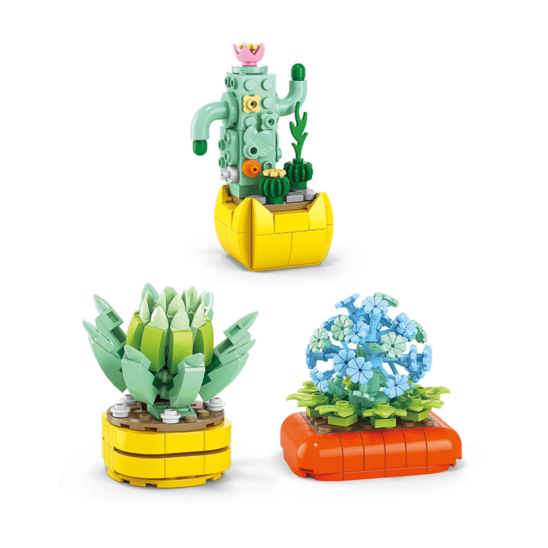 Stavebnice květina v květináči