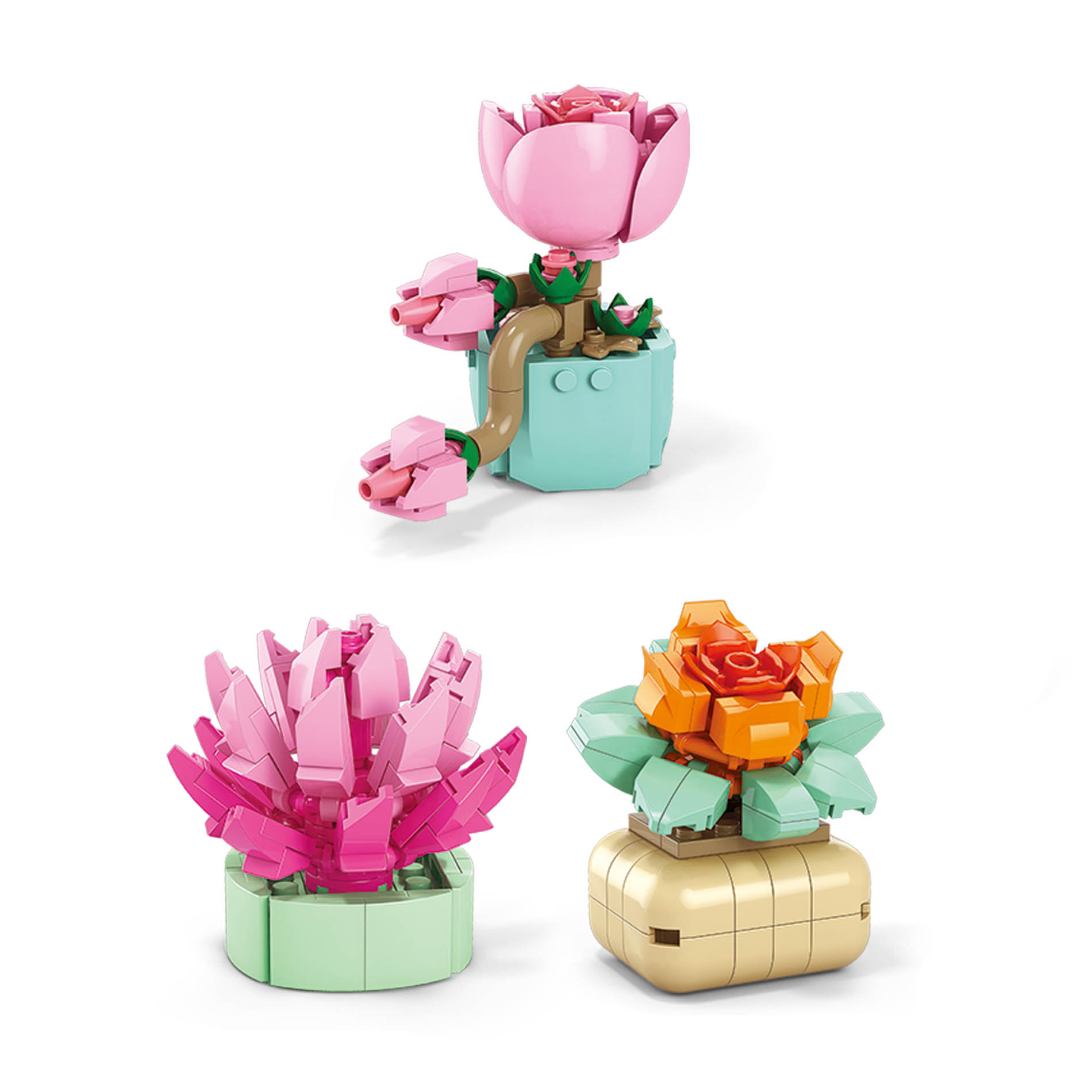 Stavebnice květina v květináči