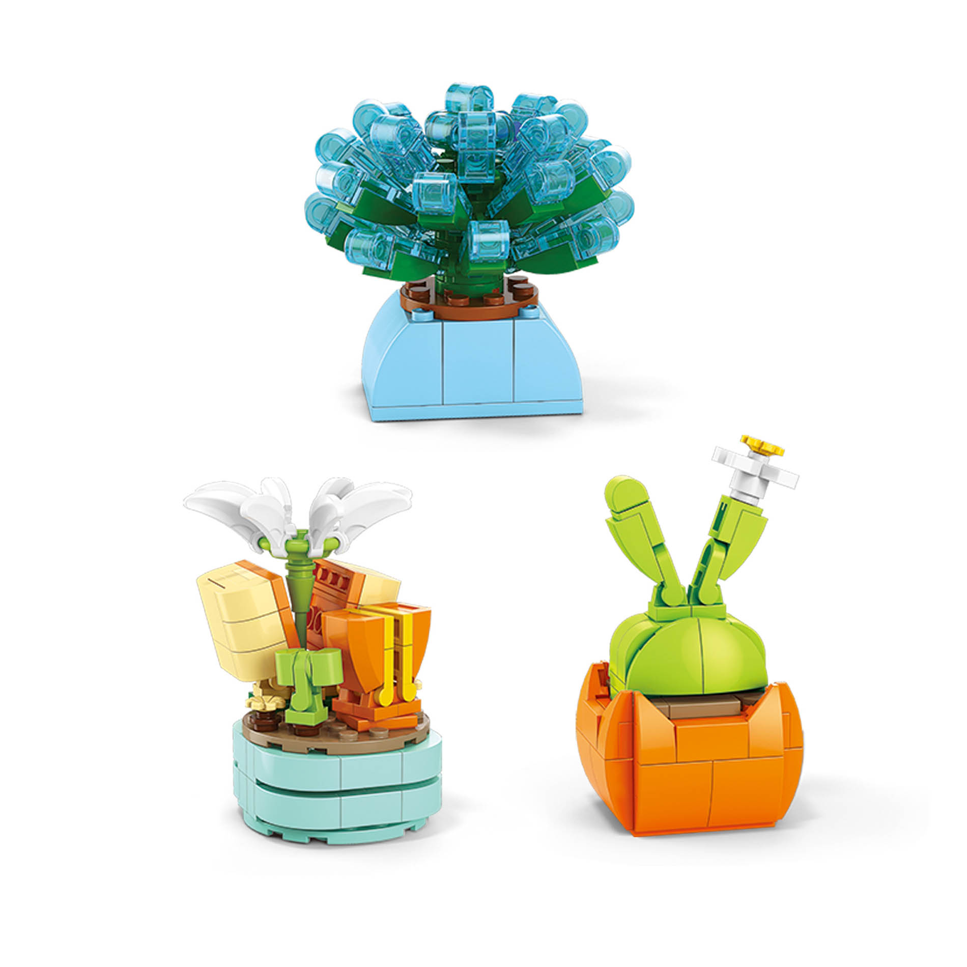 Stavebnice květina v květináči