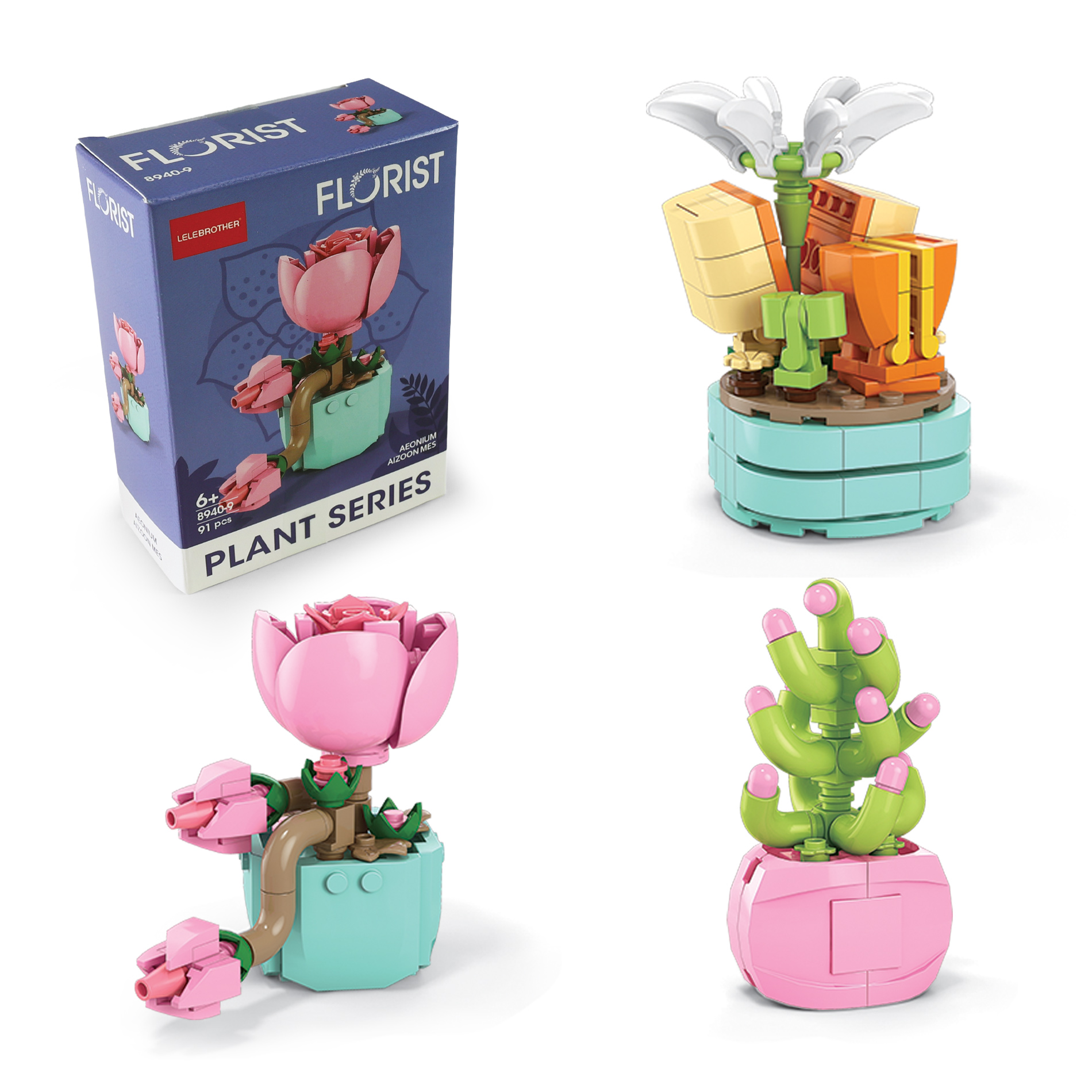 Stavebnice květina v květináči