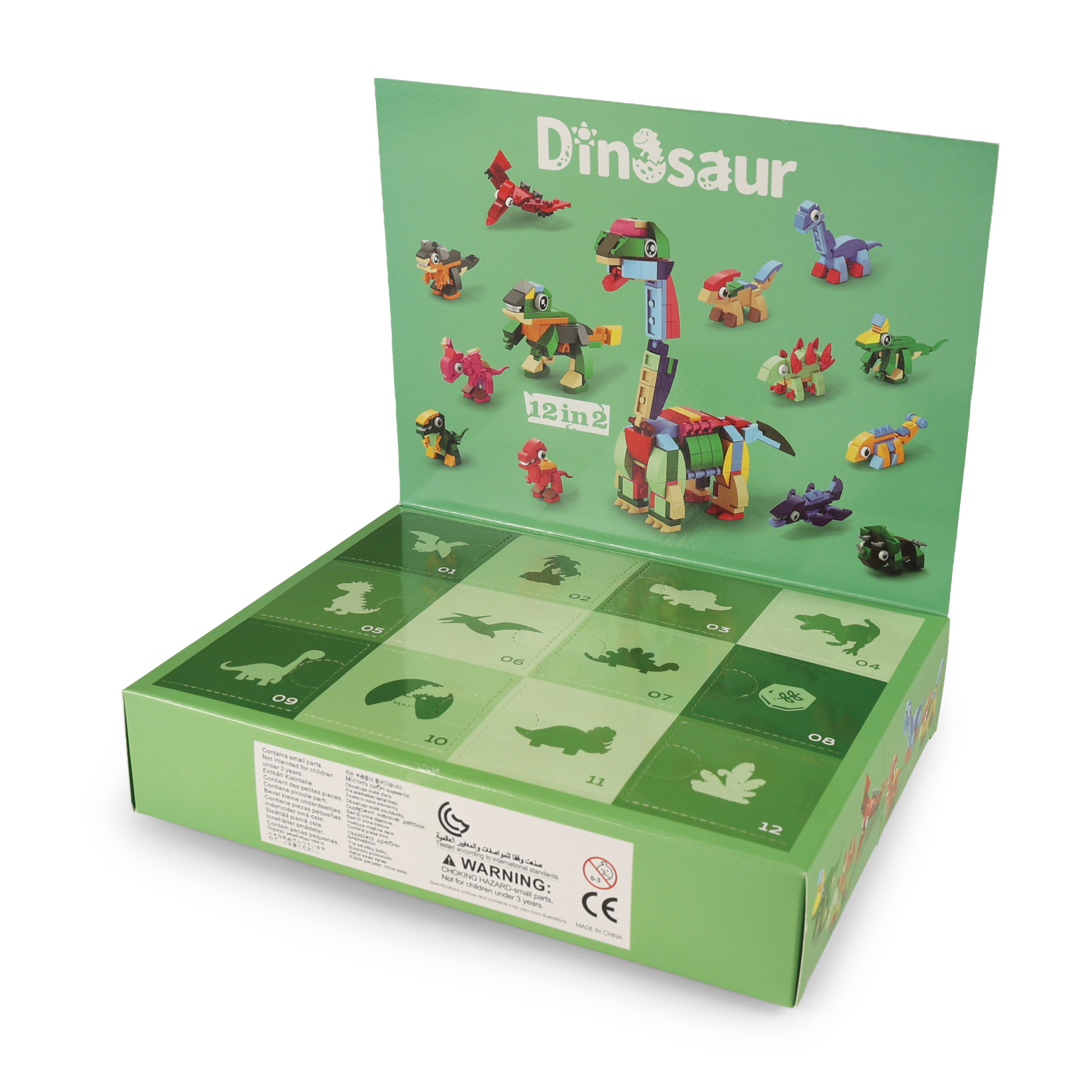 Stavebnice dino 12 figurek