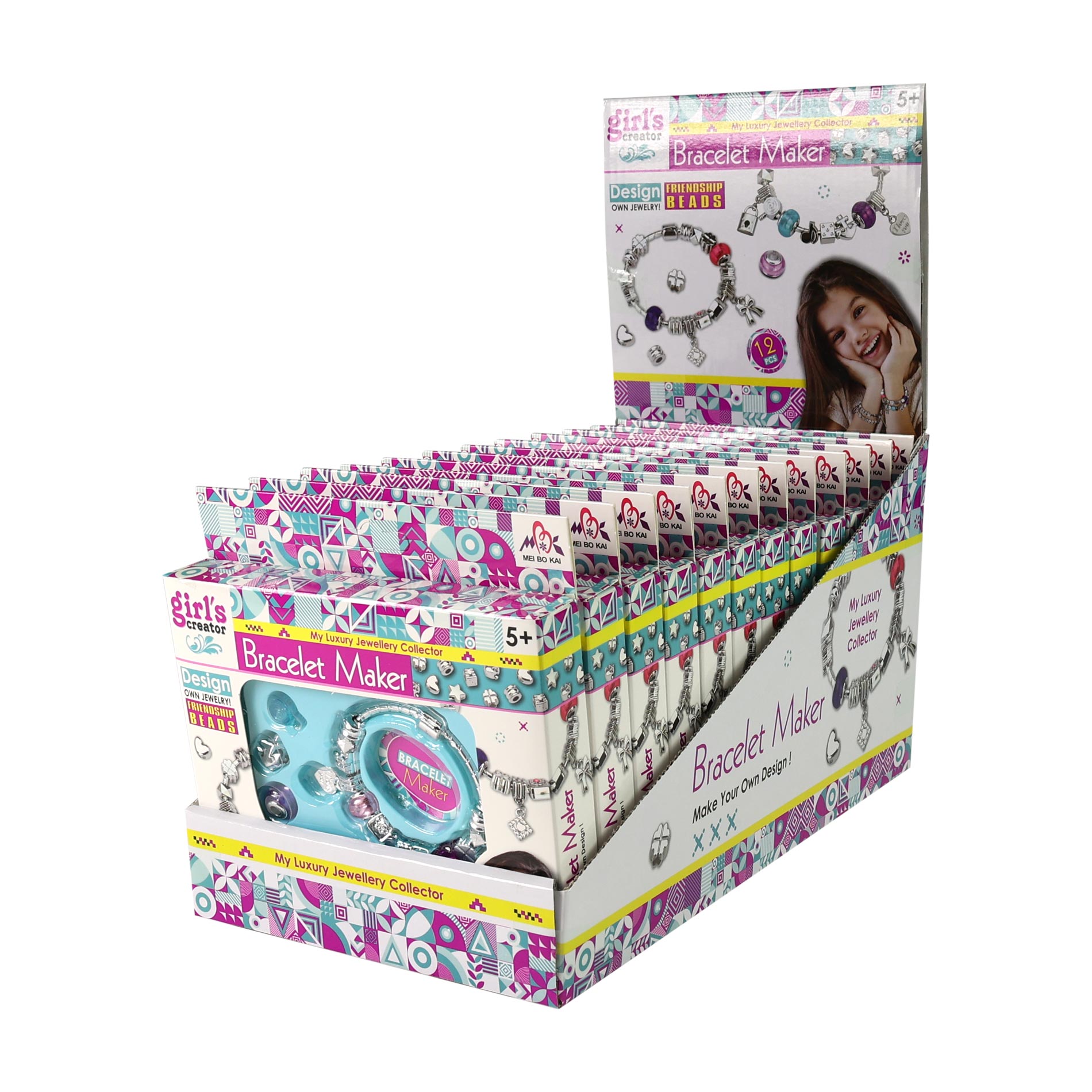 Dívčí náramek s přívěsky