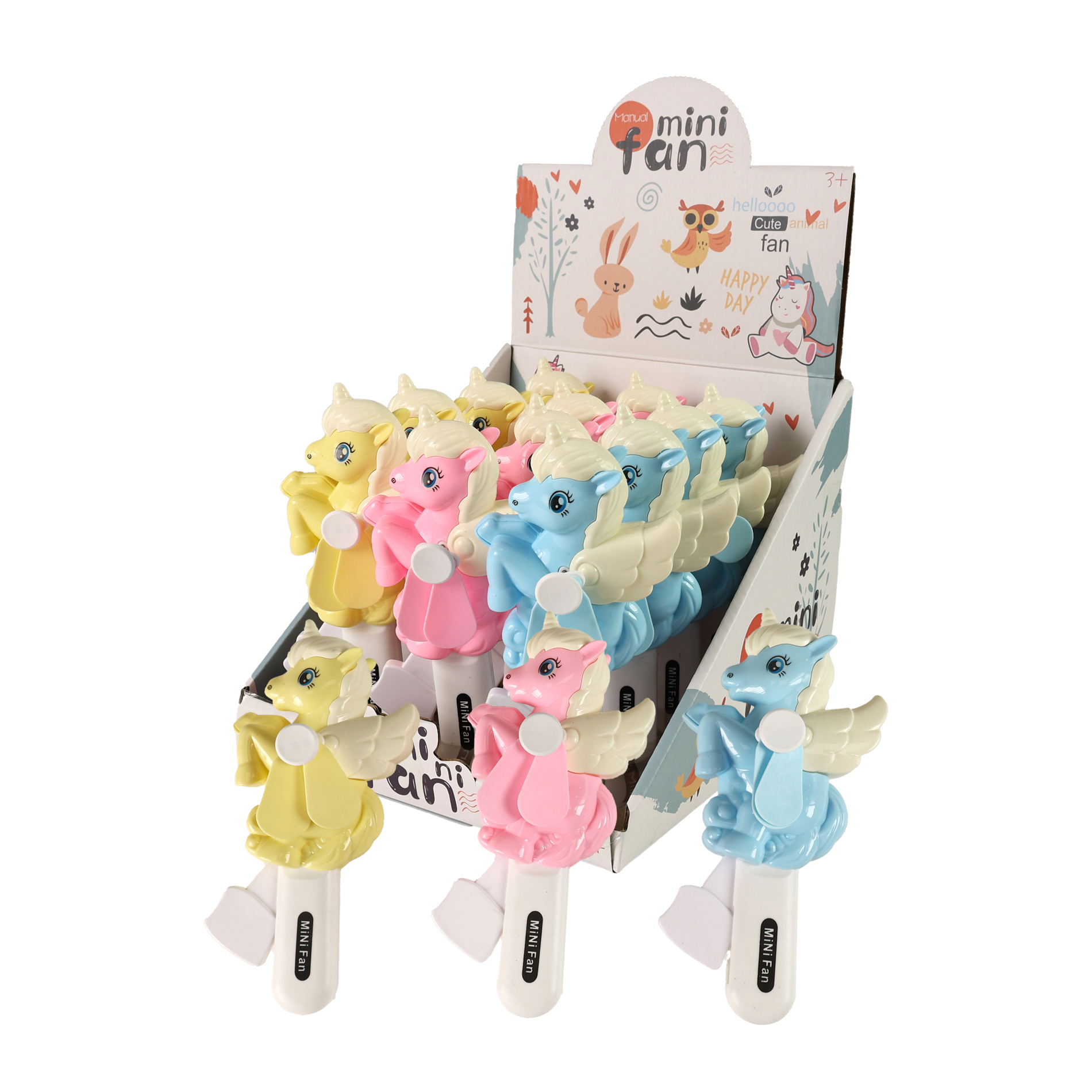 Ruční ventilátor jednorožec