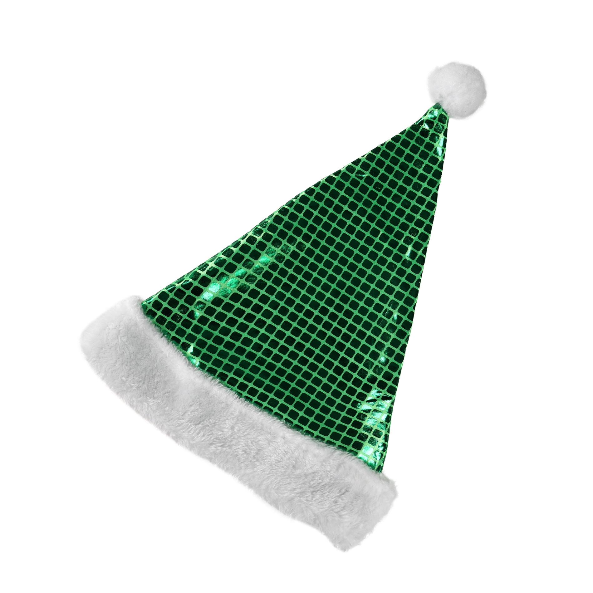 Vánoční čepice zelená 43 cm