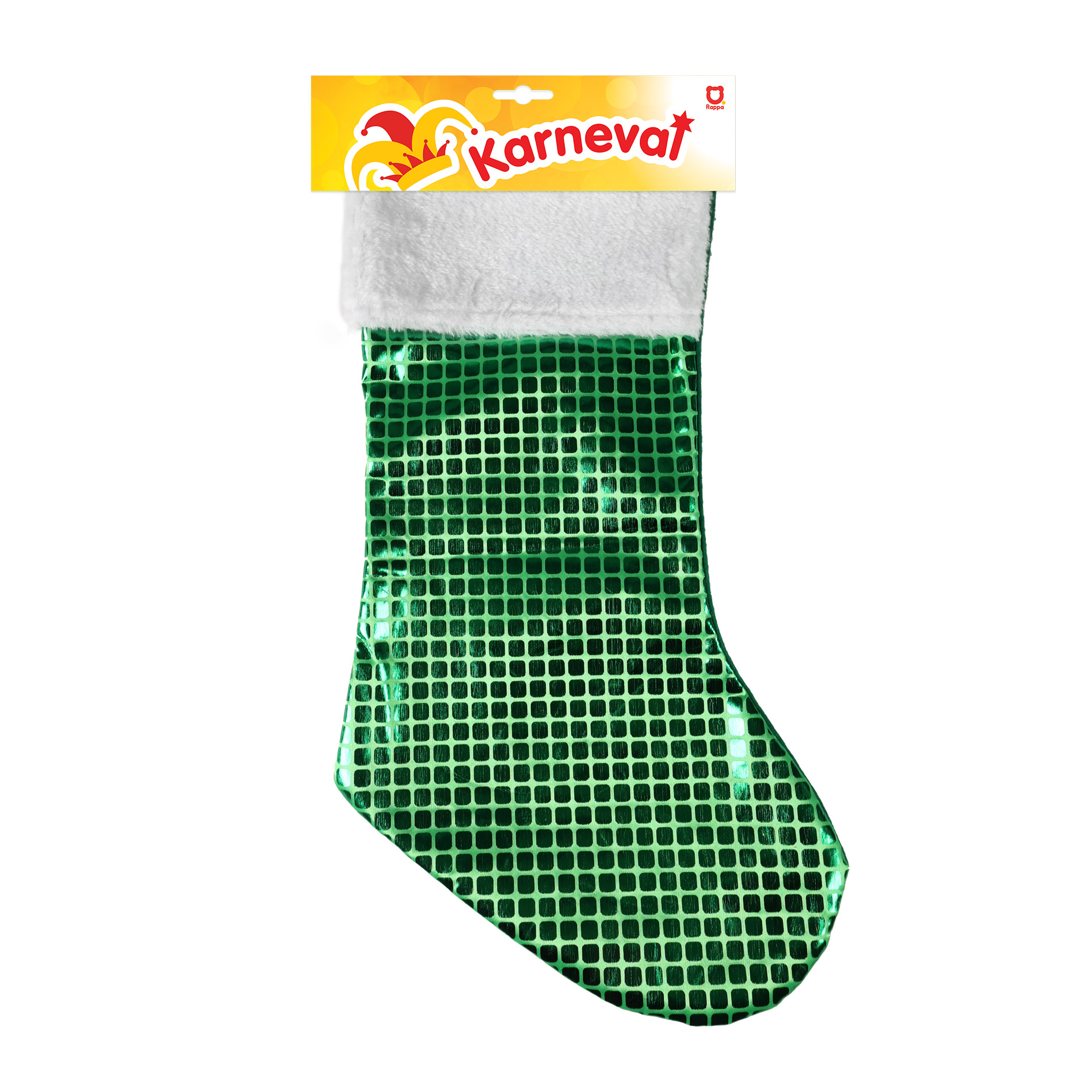 Vánoční punčocha zelená 43 cm