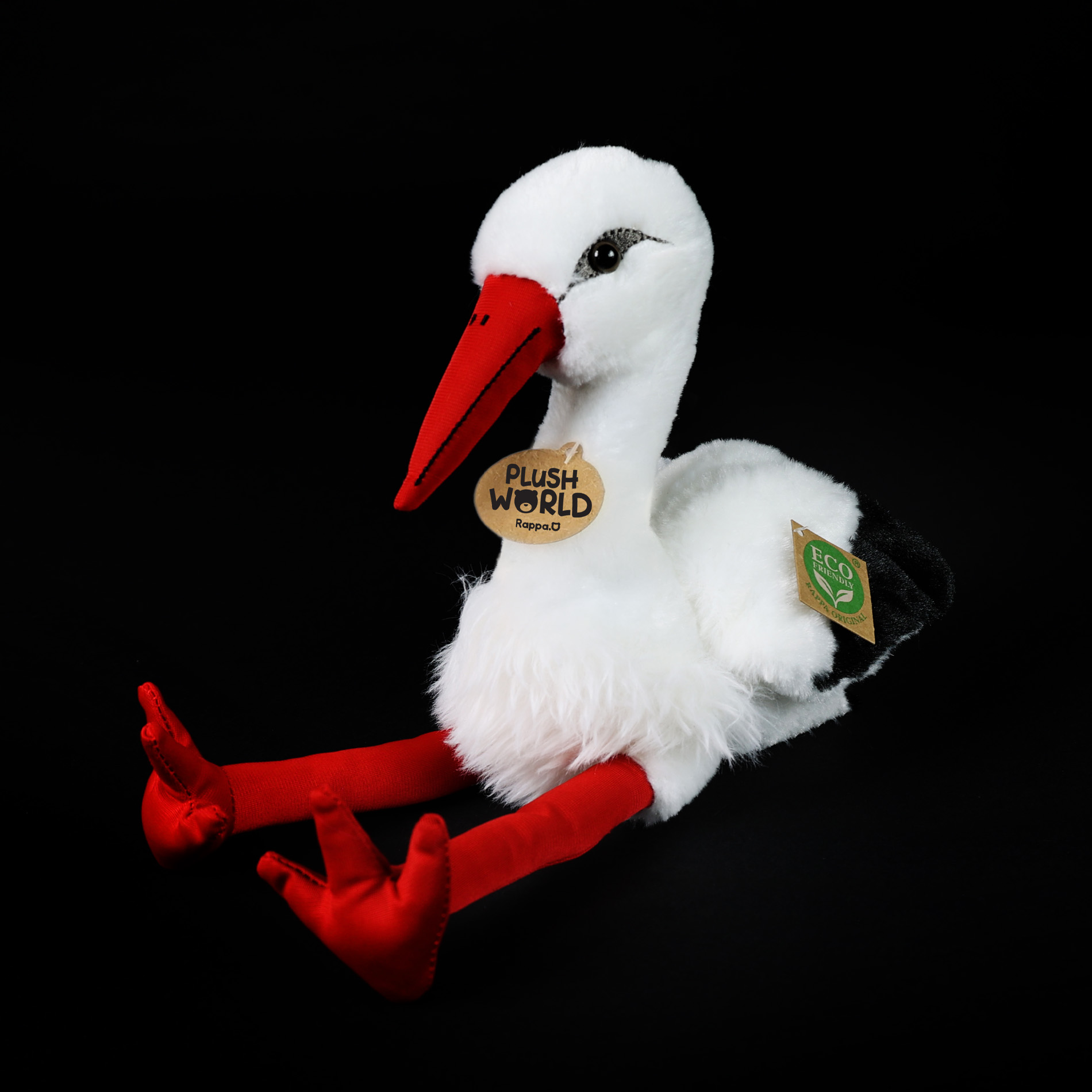 Plyšový čáp 32 cm ECO-FRIENDLY PLUSH WORLD