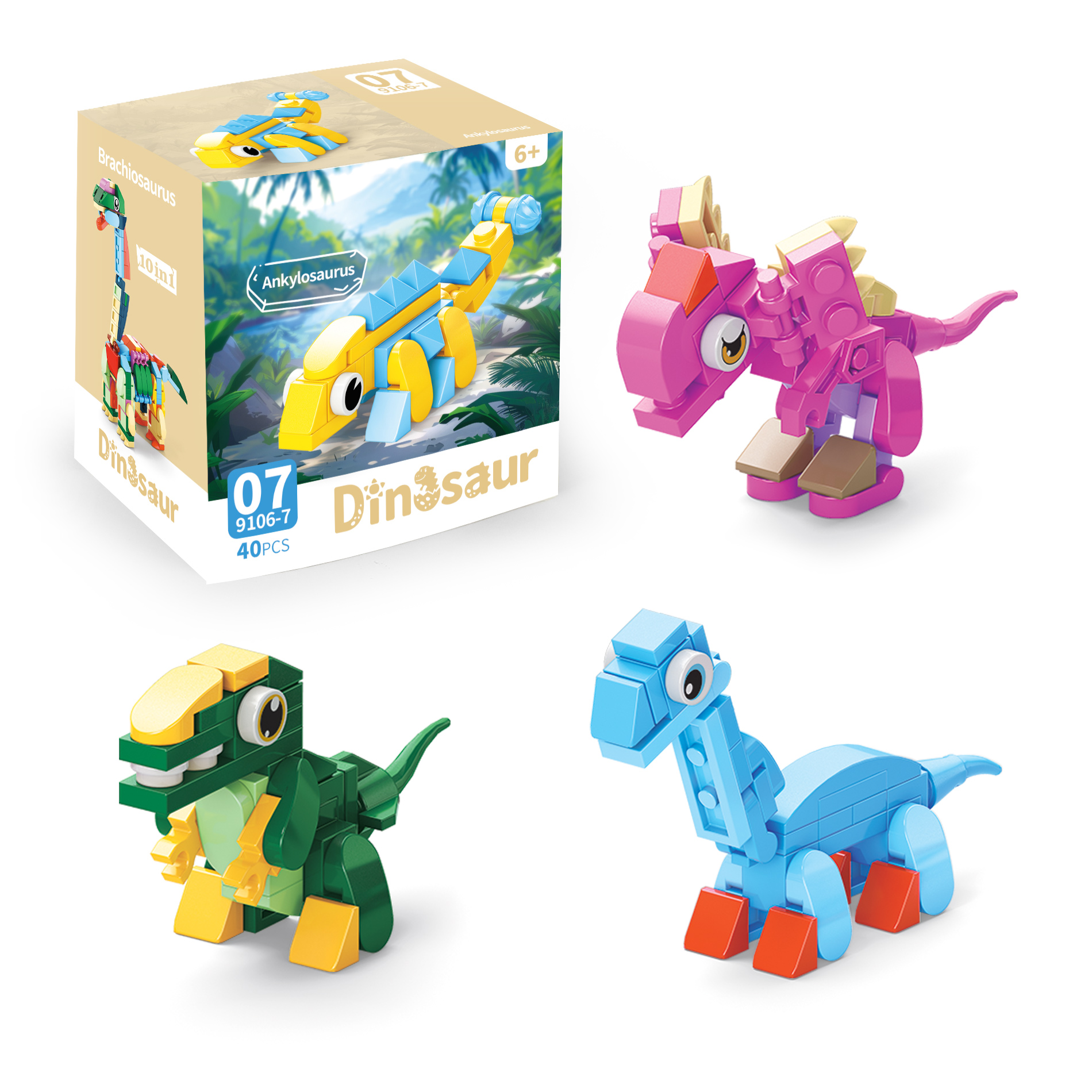 Stavebnice dinosaurus 10v1