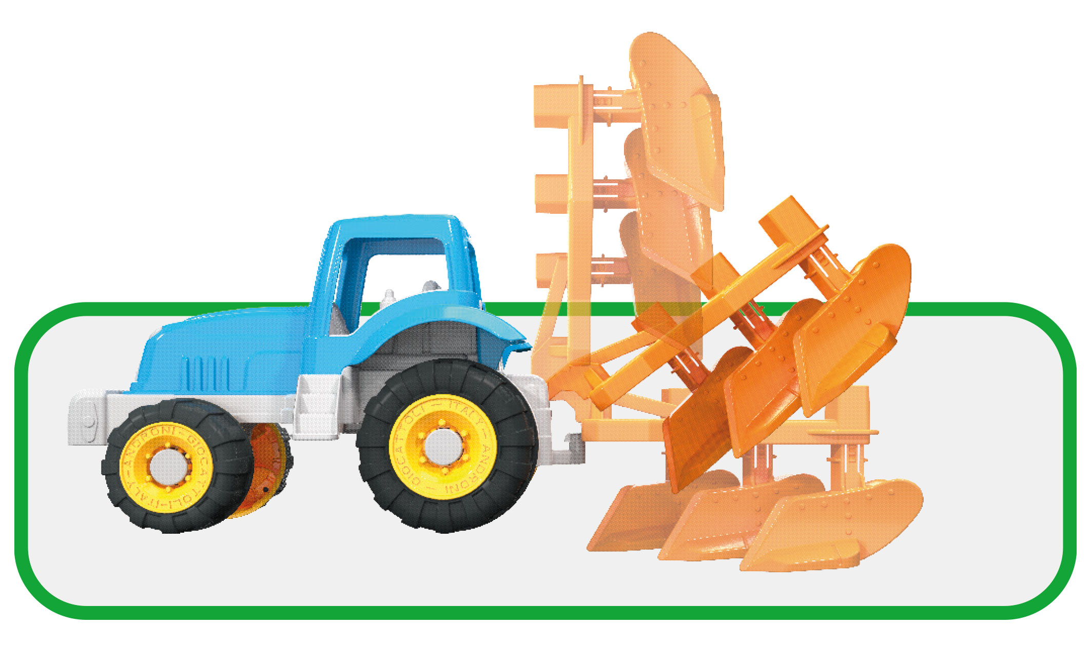 Androni Millennium traktor s funkčním pluhem délka 43 cm