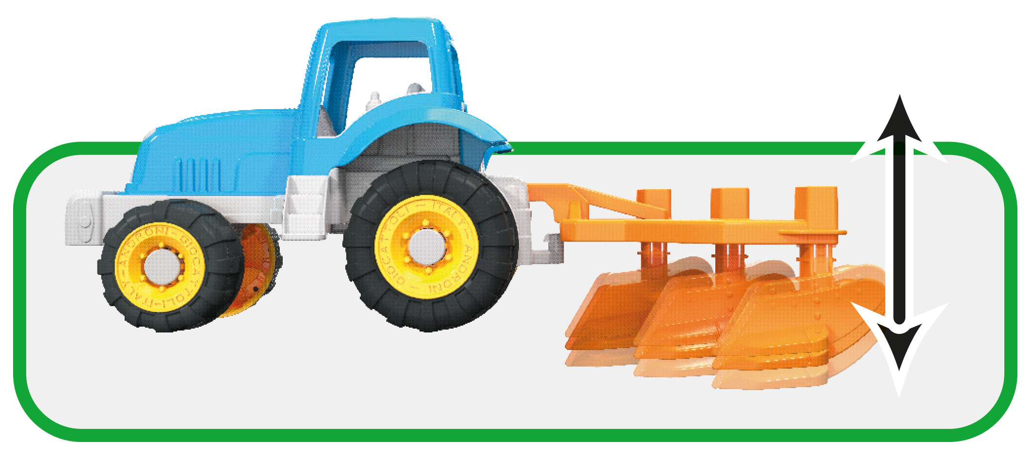 Androni Millennium traktor s funkčním pluhem délka 43 cm