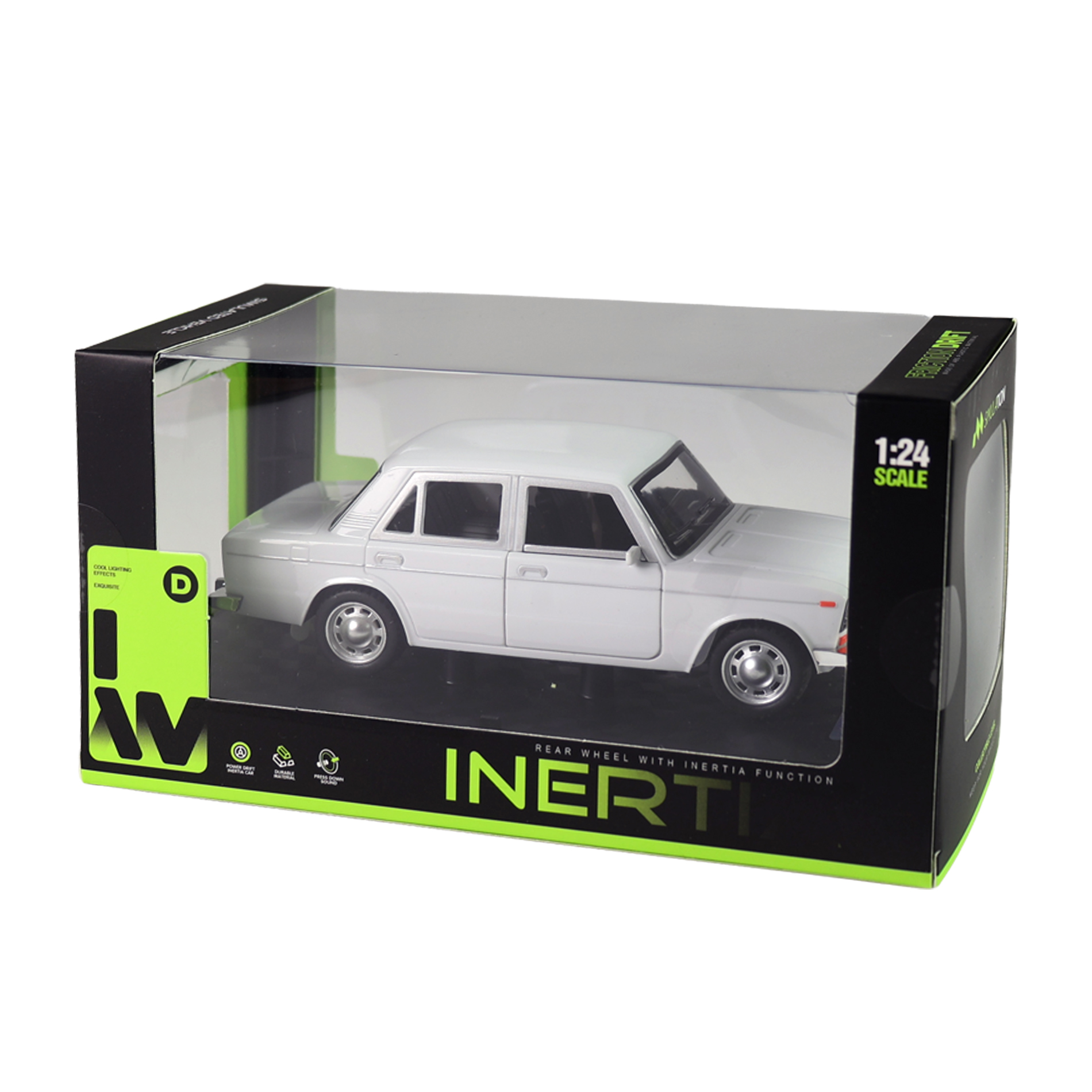 Auto bílé se zvukem a světlem 18 cm