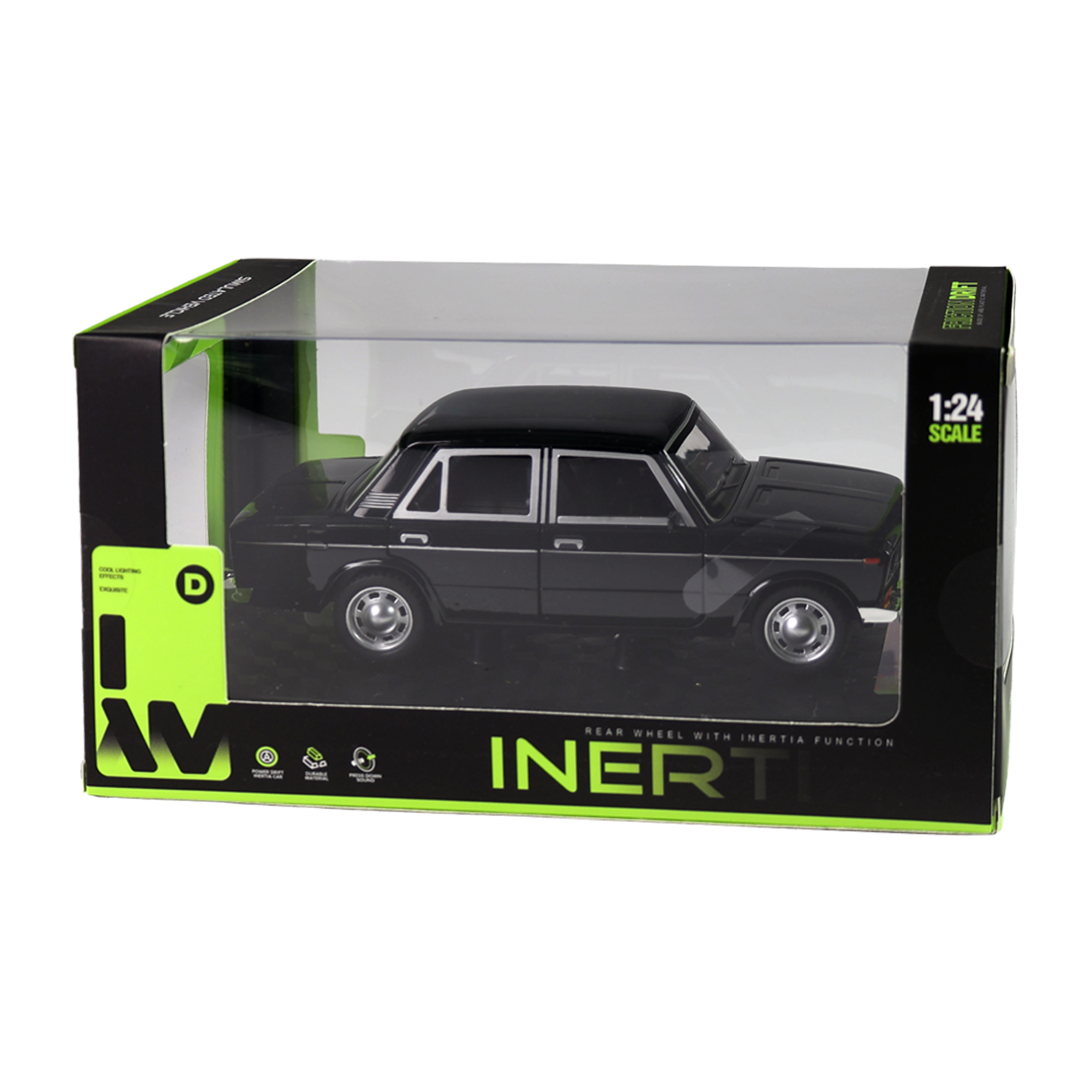 Auto černé se zvukem a světlem 18 cm