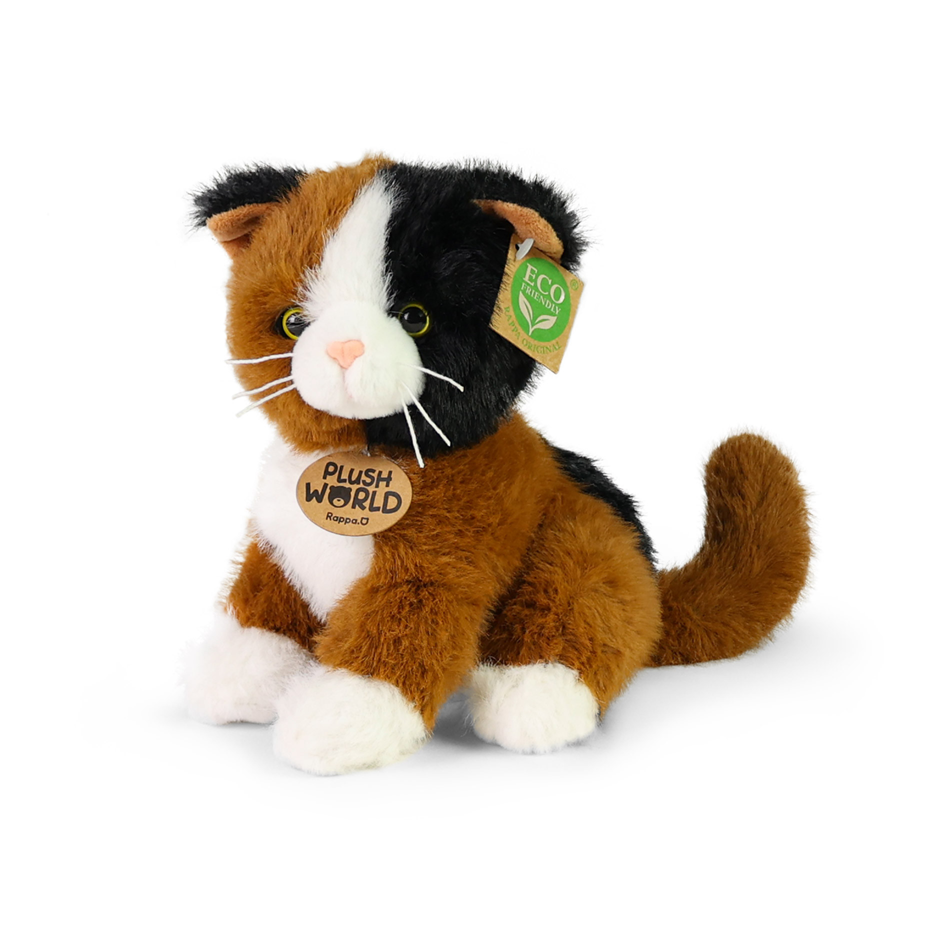 Plyšová kočka 20 cm ECO-FRIENDLY PLUSH WORLD