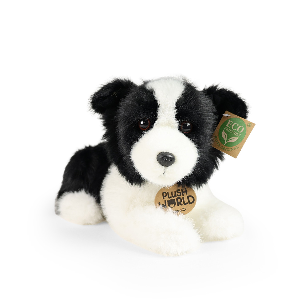 Plyšový pes border kolie 22 cm ECO-FRIENDLY PLUSH WORLD