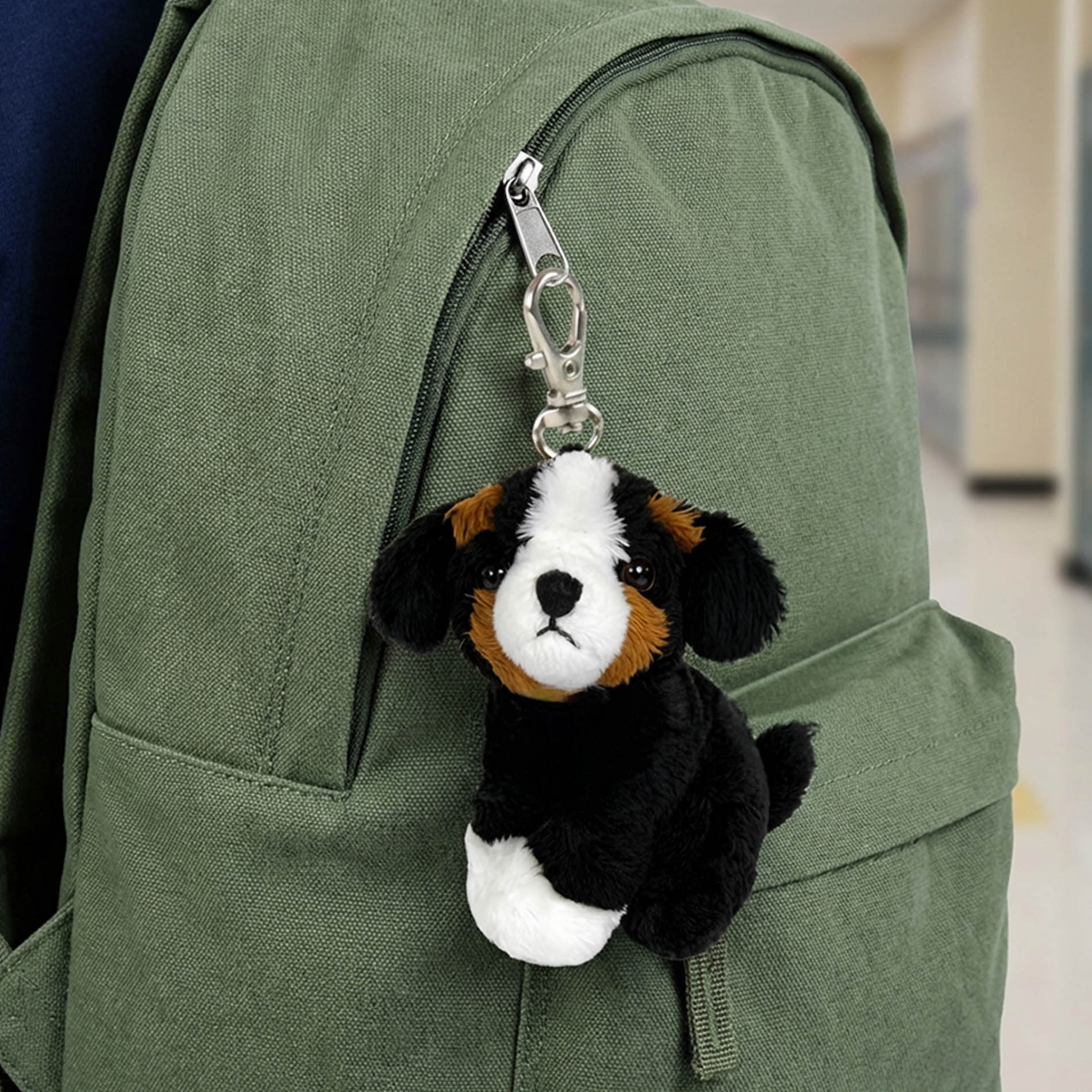 Plyšová klíčenka / přívěšek pes bernský salašnický 9 cm ECO-FRIENDLY PLUSH WORLD