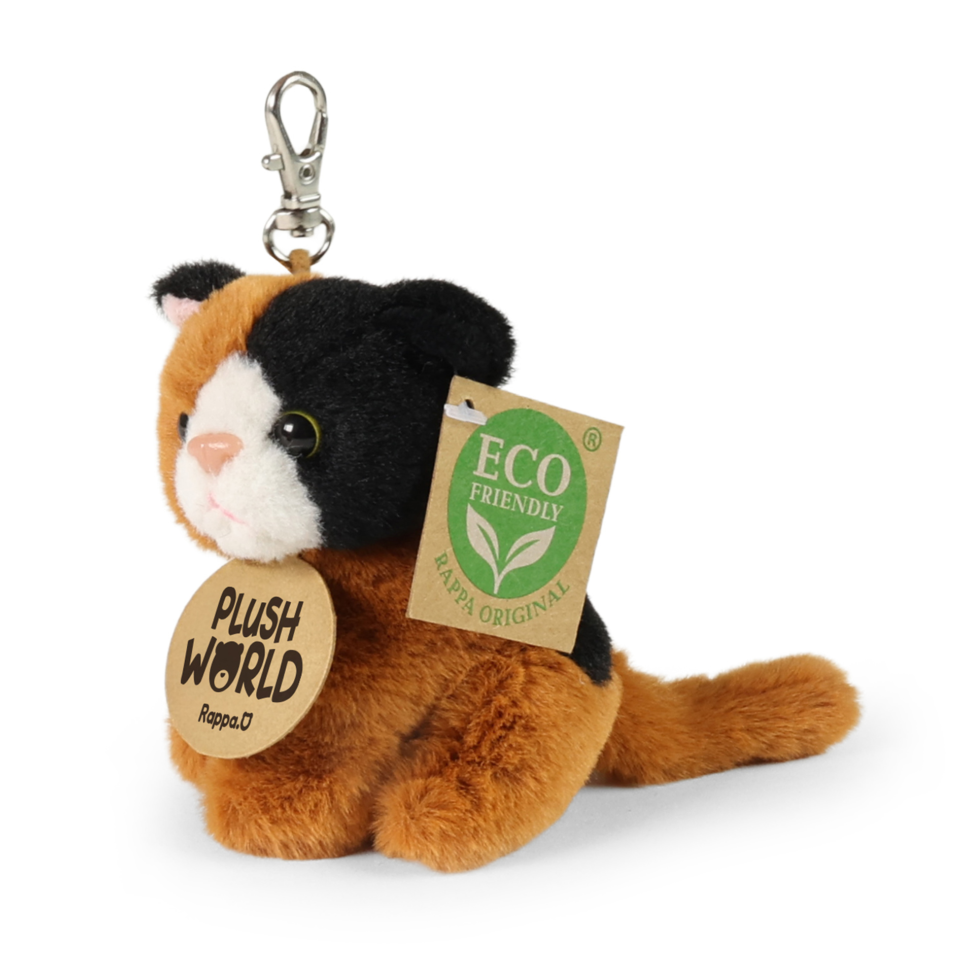 Plyšová klíčenka / přívěšek kočka 9 cm ECO-FRIENDLY PLUSH WORLD
