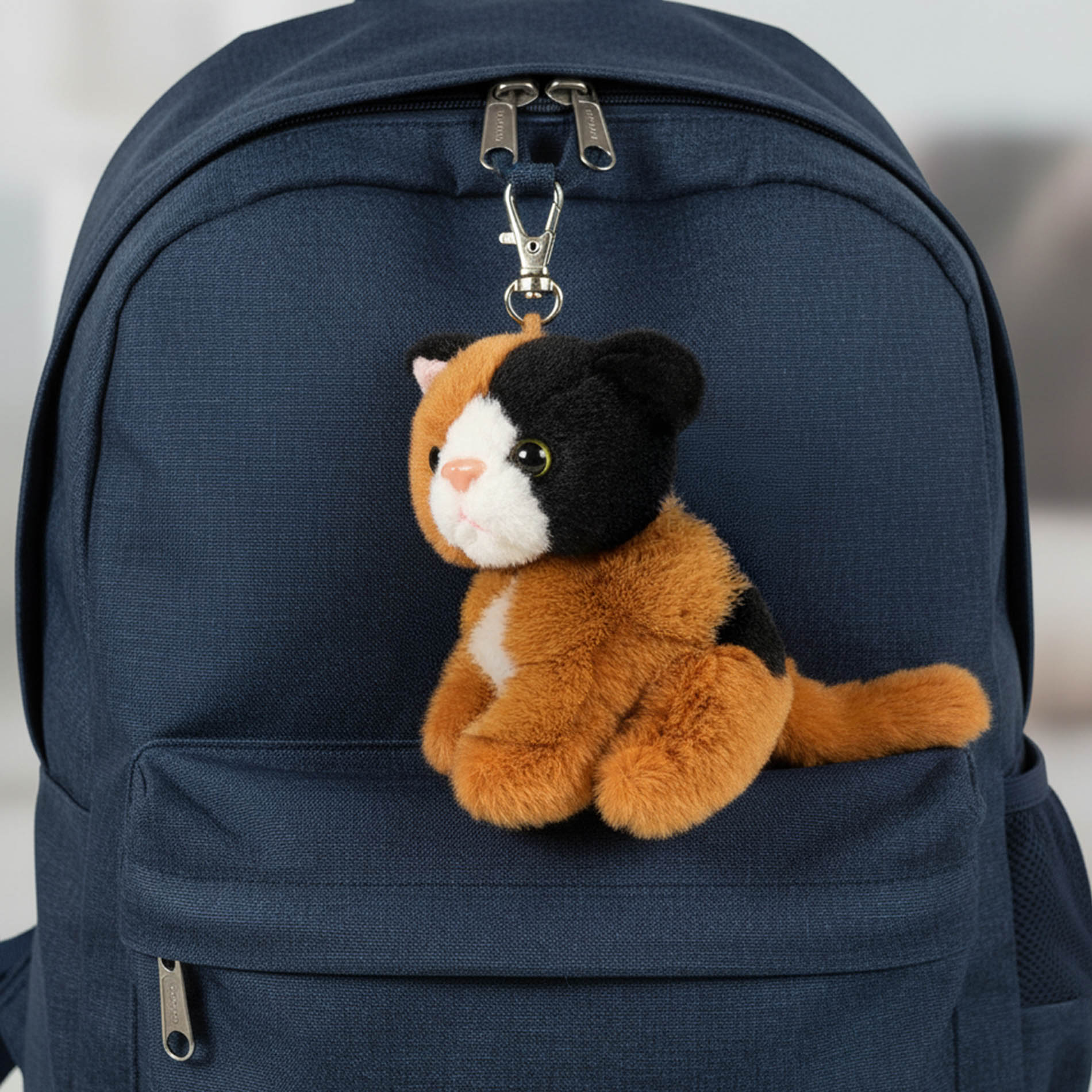 Plyšová klíčenka / přívěšek kočka 9 cm ECO-FRIENDLY PLUSH WORLD