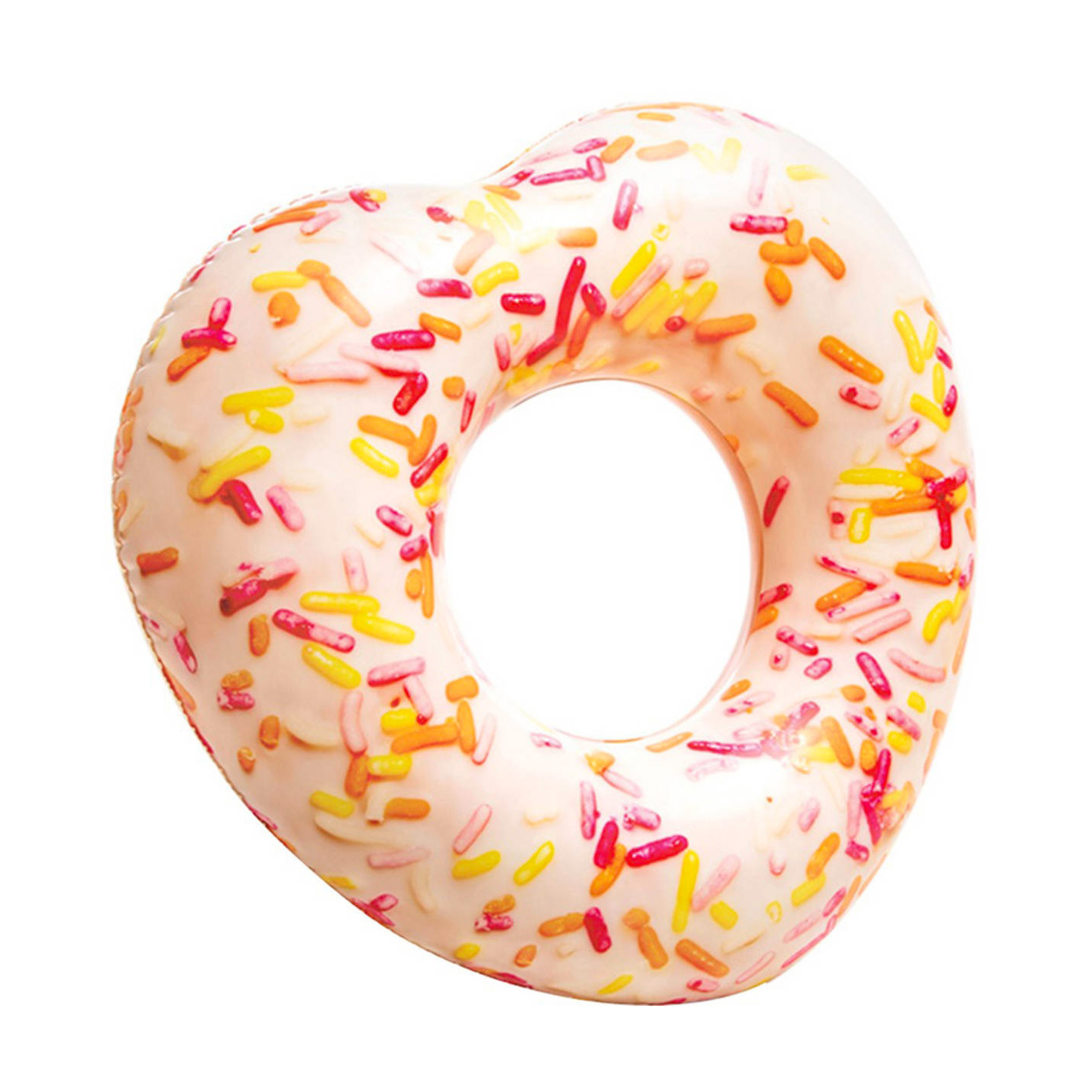 Nafukovací kruh donut srdce s posypem 99 cm