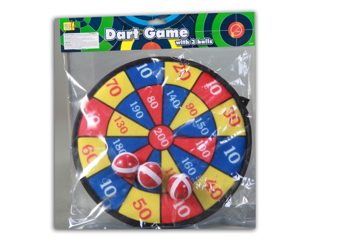 Terč na suchý zip 28 cm 3 míčky