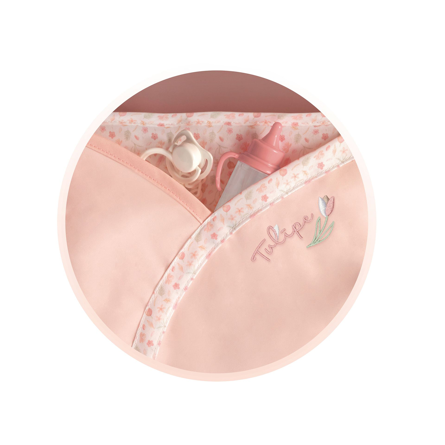 DeCuevas 86074 Můj první kočárek pro panenky s taškou Tulipe 2025 - 56 cm