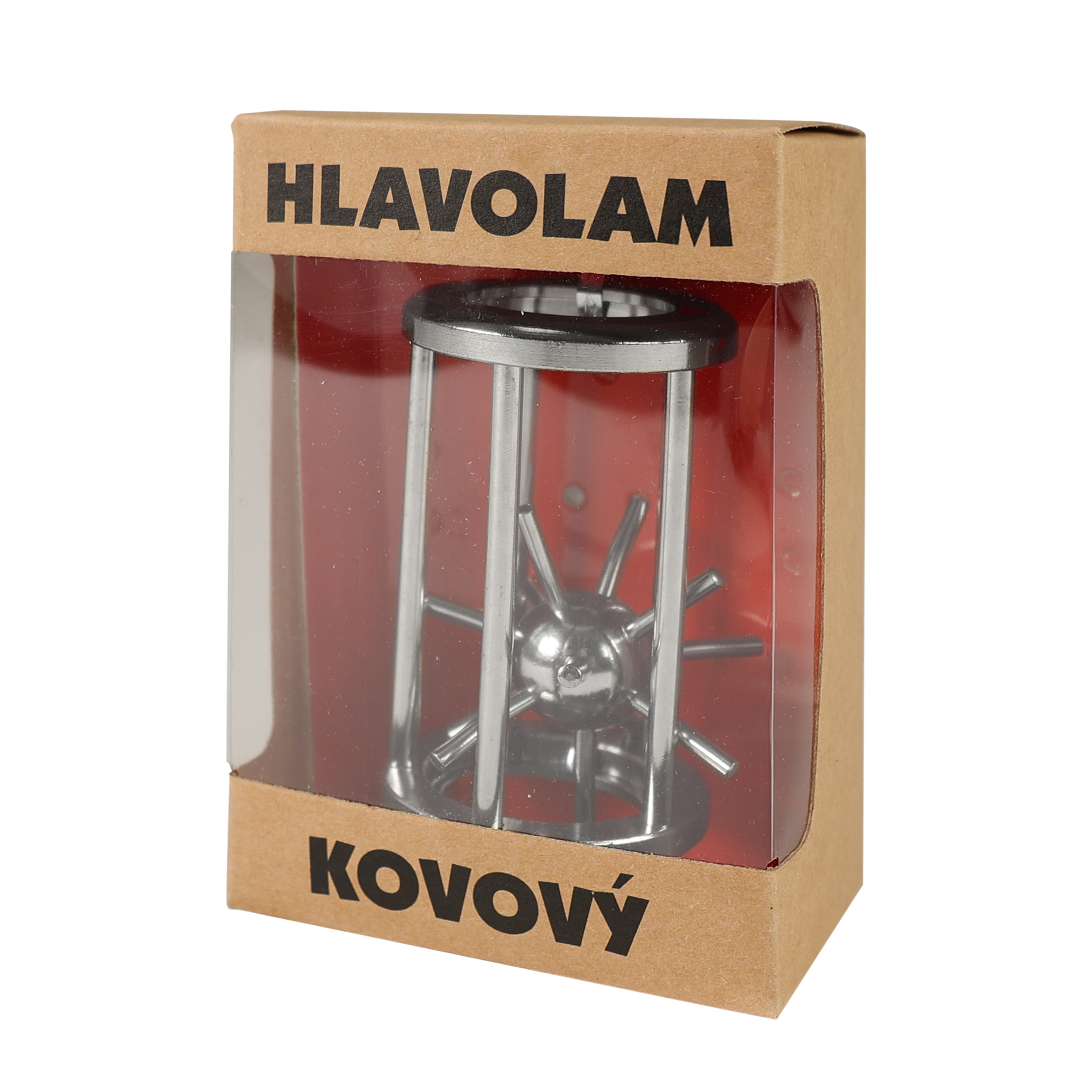 Kovový hlavolam ježek v kleci