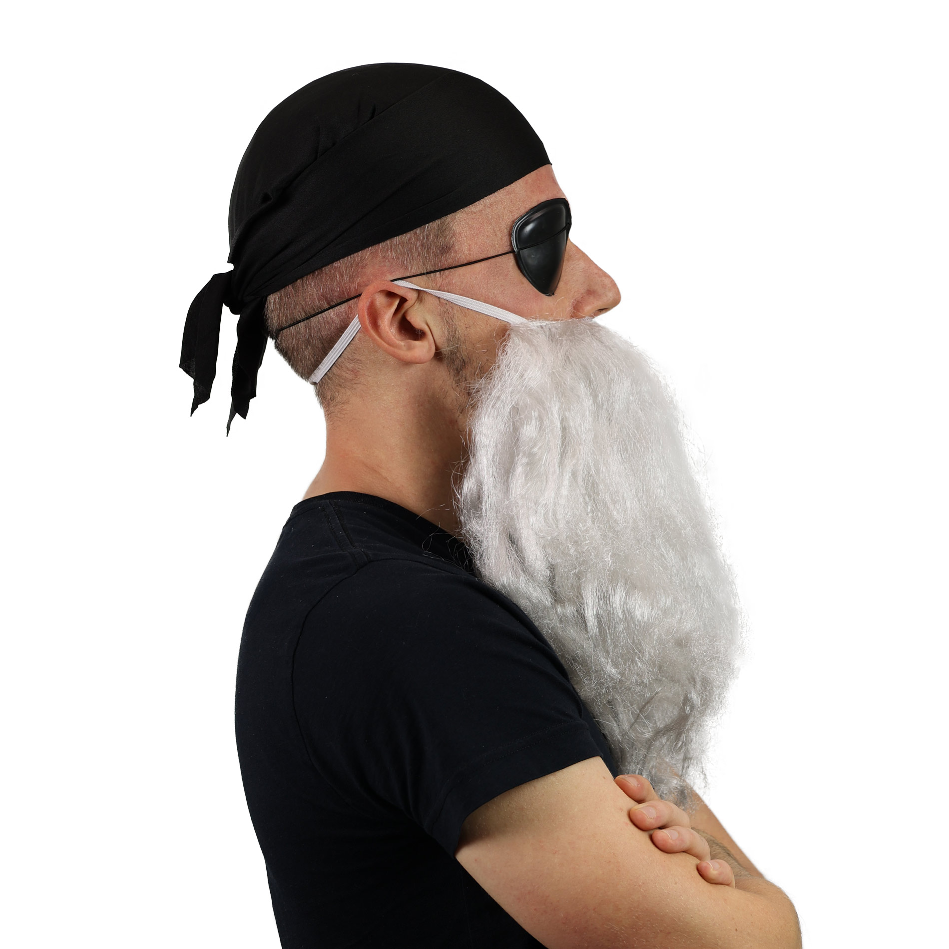 Vousy pirát se šátkem a klapkou na oko