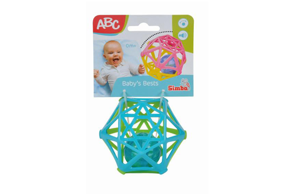 Soft koule s chrastítkem 9 cm 4 druhy