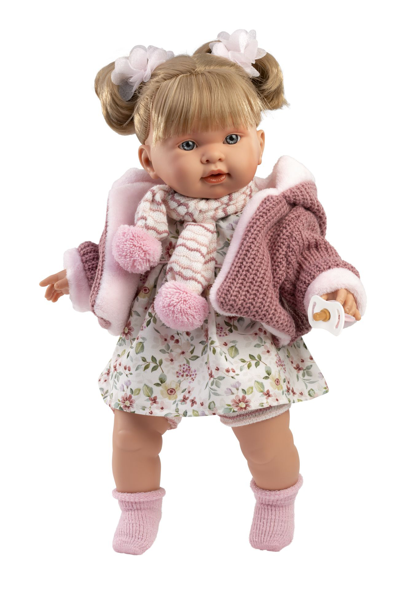 Llorens 42286 ALEXANDRA - realistická panenka se zvuky a měkkým látkovým tělem - 42 cm