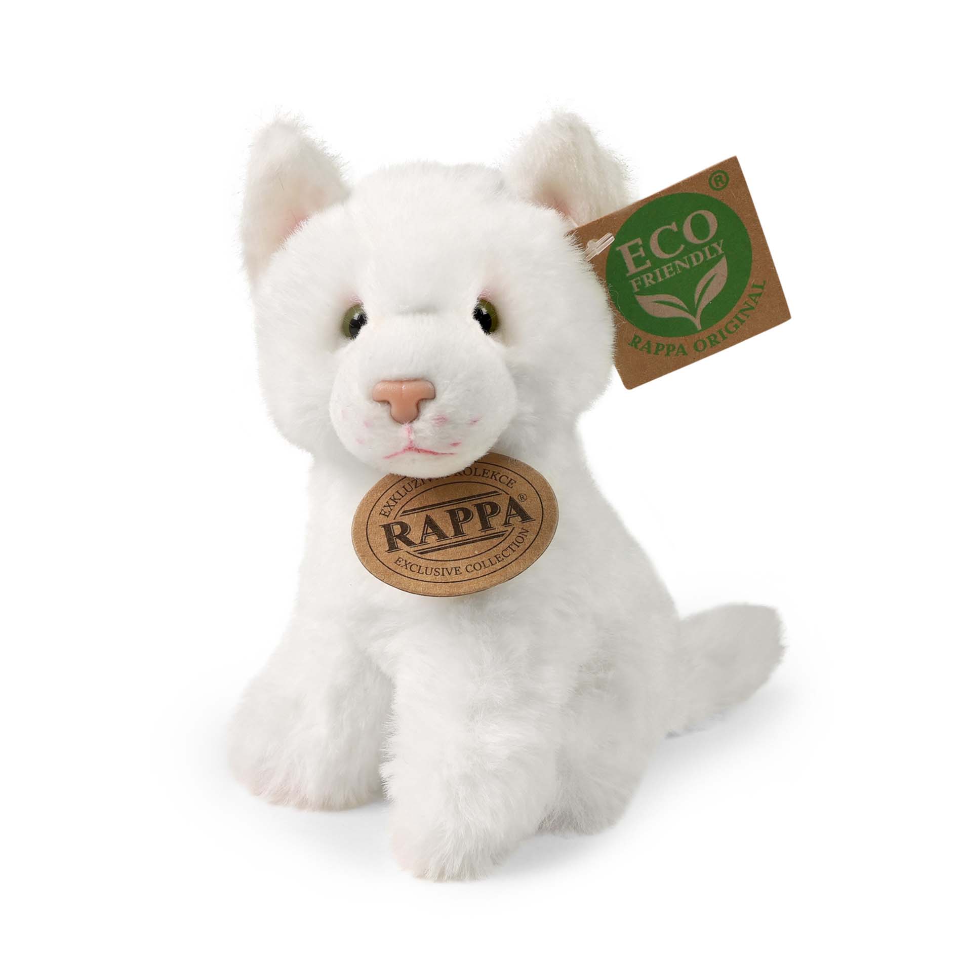 Plyšová kočka 14 cm sedící ECO-FRIENDLY
