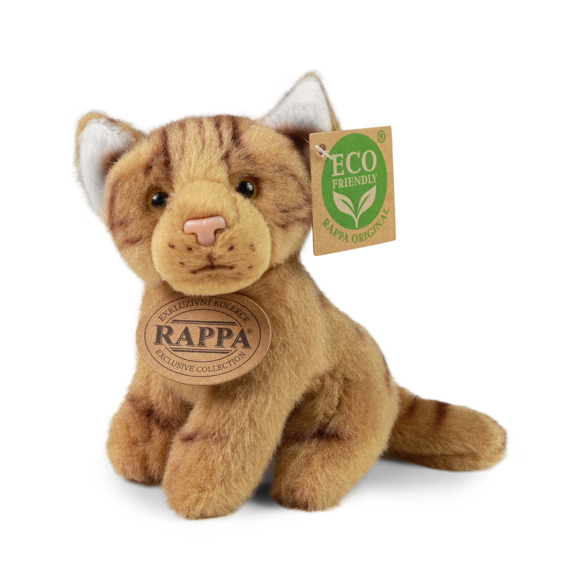 Plyšová kočka 14 cm sedící ECO-FRIENDLY