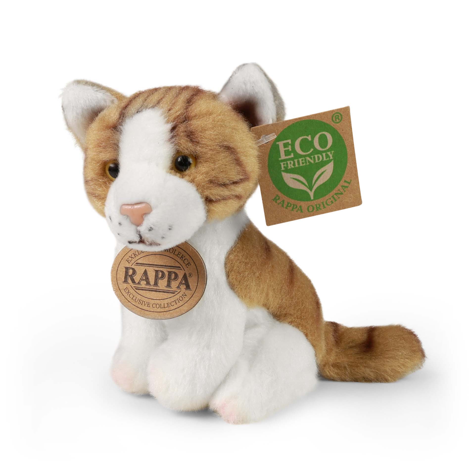 Plyšová kočka 14 cm sedící ECO-FRIENDLY