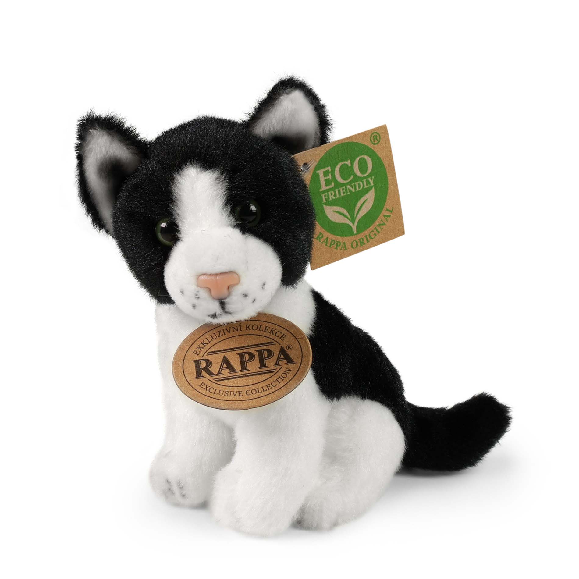 Plyšová kočka 14 cm sedící ECO-FRIENDLY