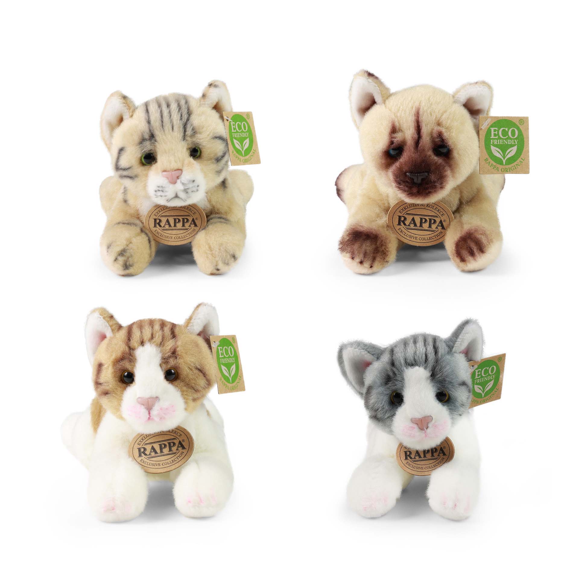 Plyšová kočka 21 cm ECO-FRIENDLY