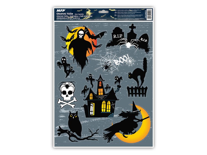 Okenní fólie halloween glitr HA001