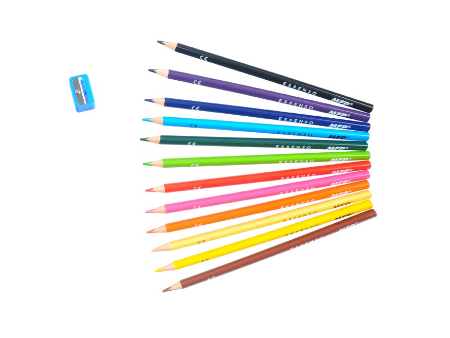 Pastelky MFP ESSENSO 12 ks Voňavé triangular s ořezávátkem