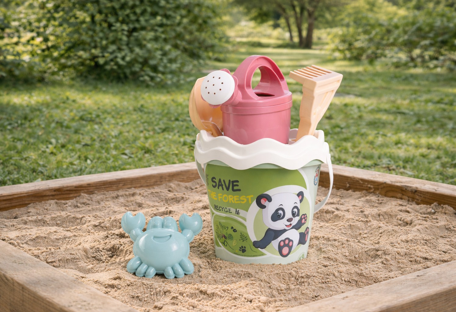 Androni RECYKLACE PASTEL Sada na písek les s konvičkou - střední