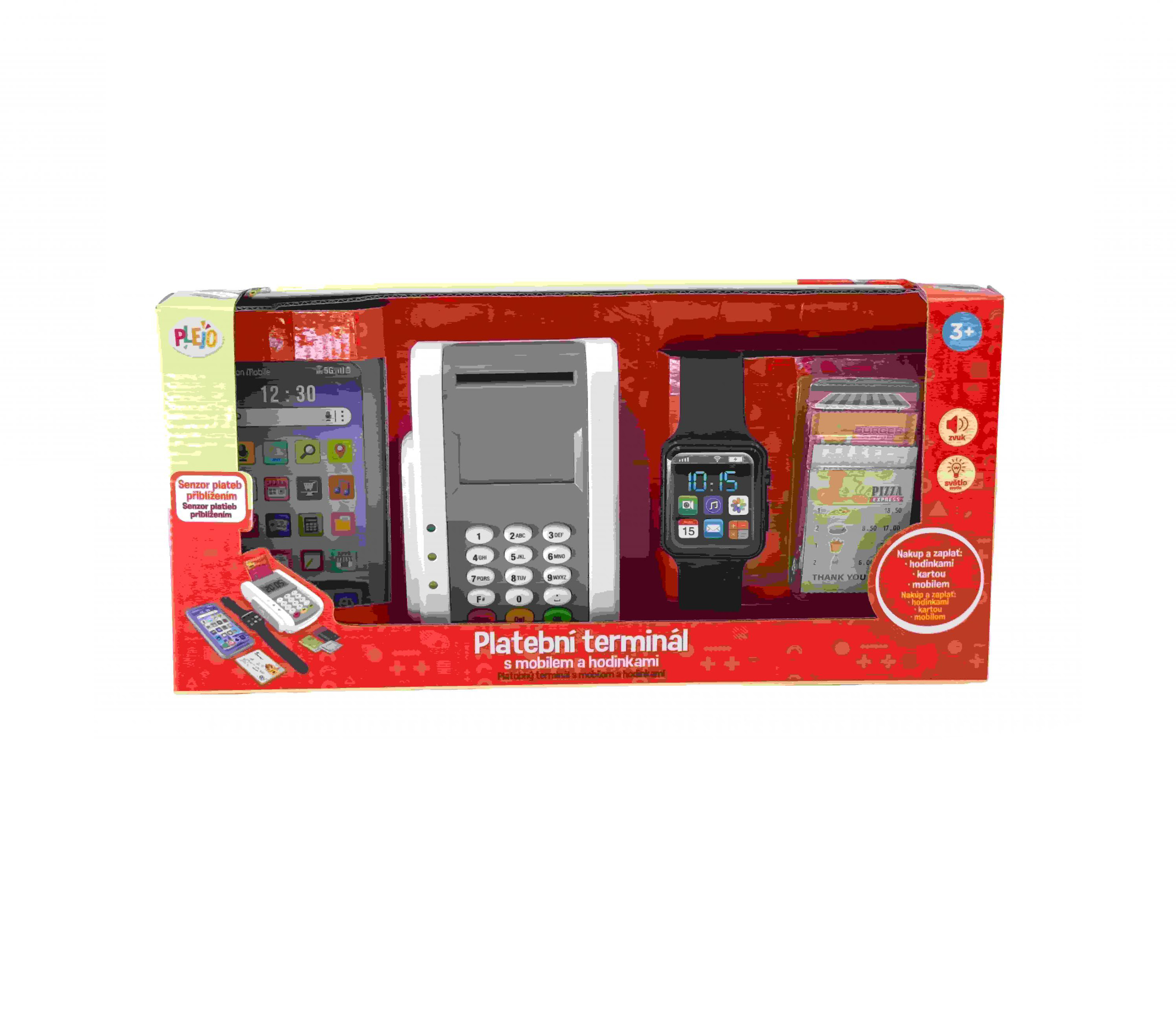 PLEJO Platební terminál s mobilem a hodinkami