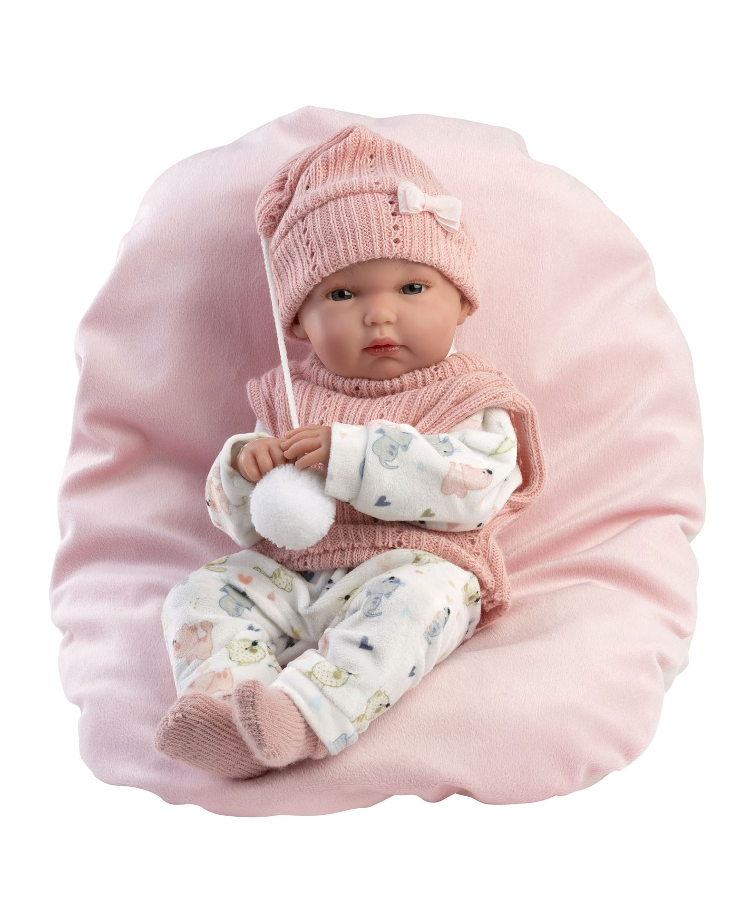 Llorens 63504 NEW BORN HOLČIČKA - realistická panenka s celovinylovým tělem - 35 cm