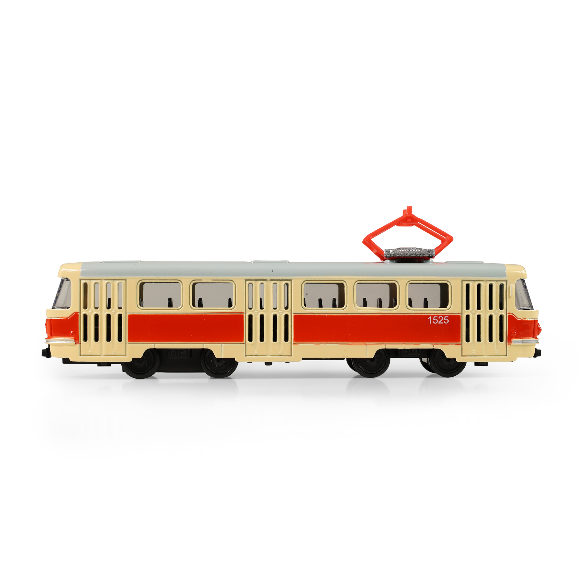 Kovová česká retro tramvaj 16 cm