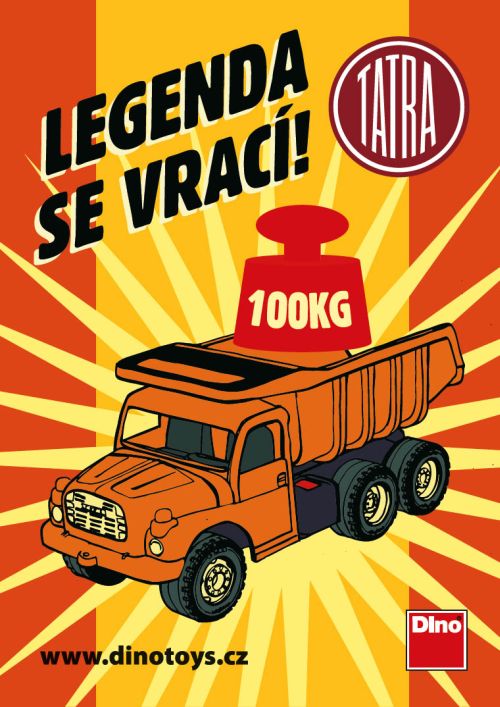 Auto Tatra 148 oranžová plastová