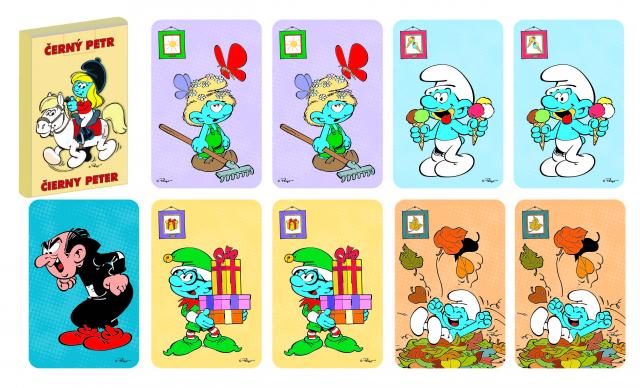 Karty Černý Petr Šmoulové