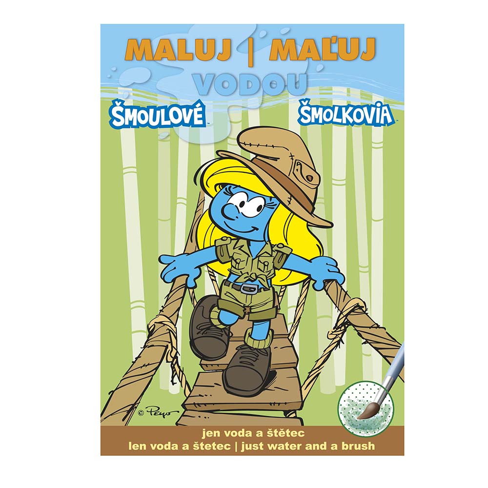 Omalovánka A5 Maluj vodou Šmoulové 3 džungle